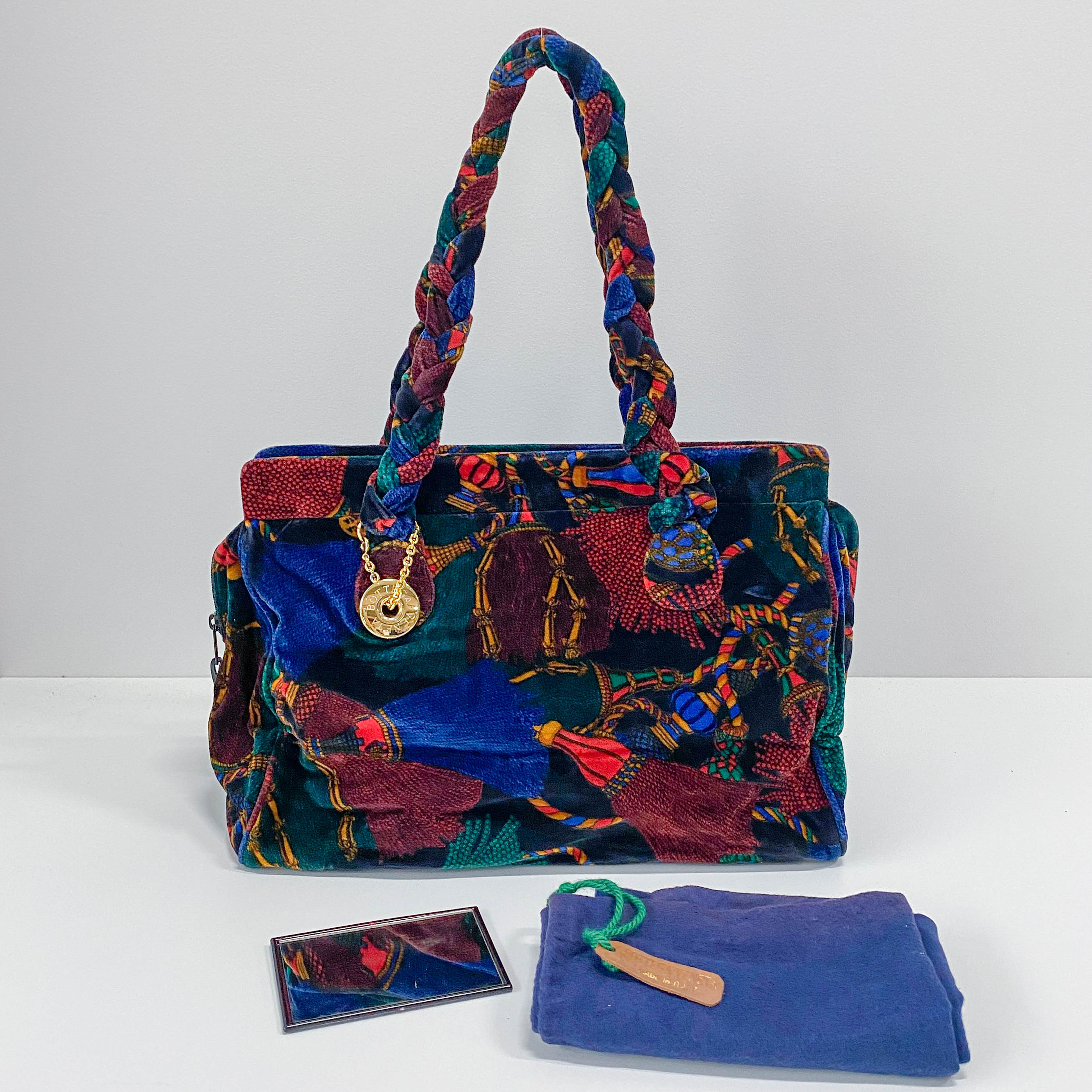 Multi-colour Velvet Tote Bag