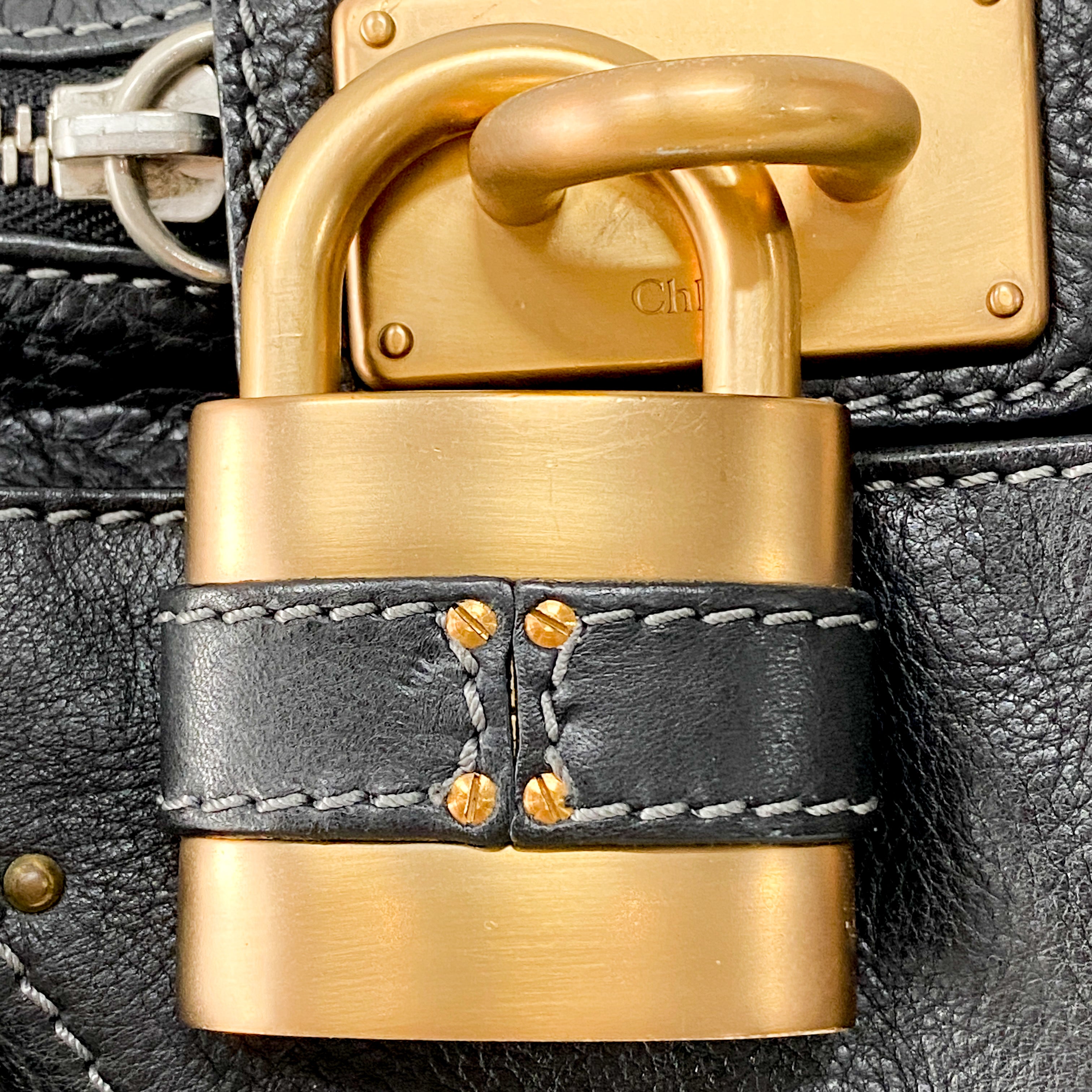 Paddington Black Leather Bag