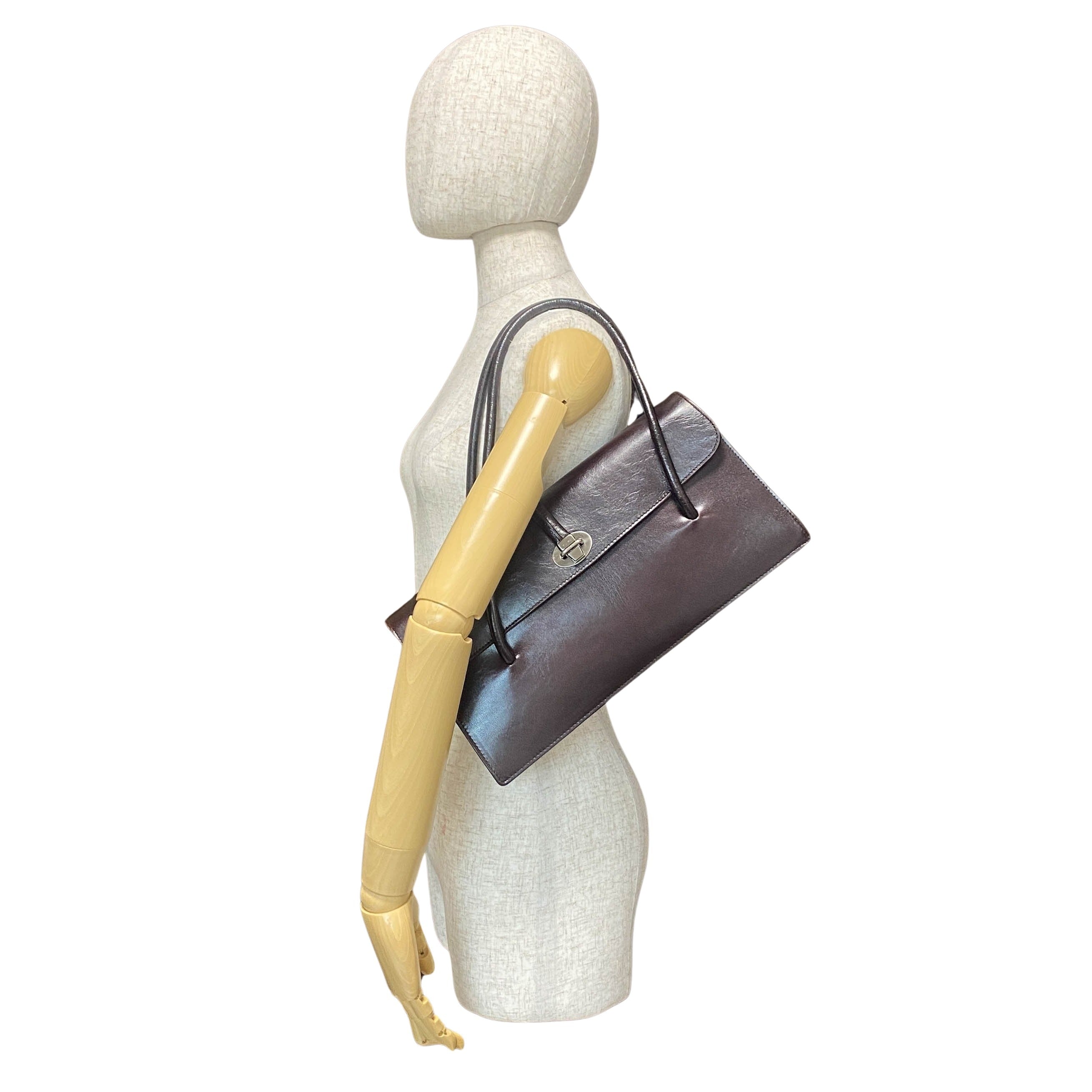 Archive Brown Leather Shoulder Bag