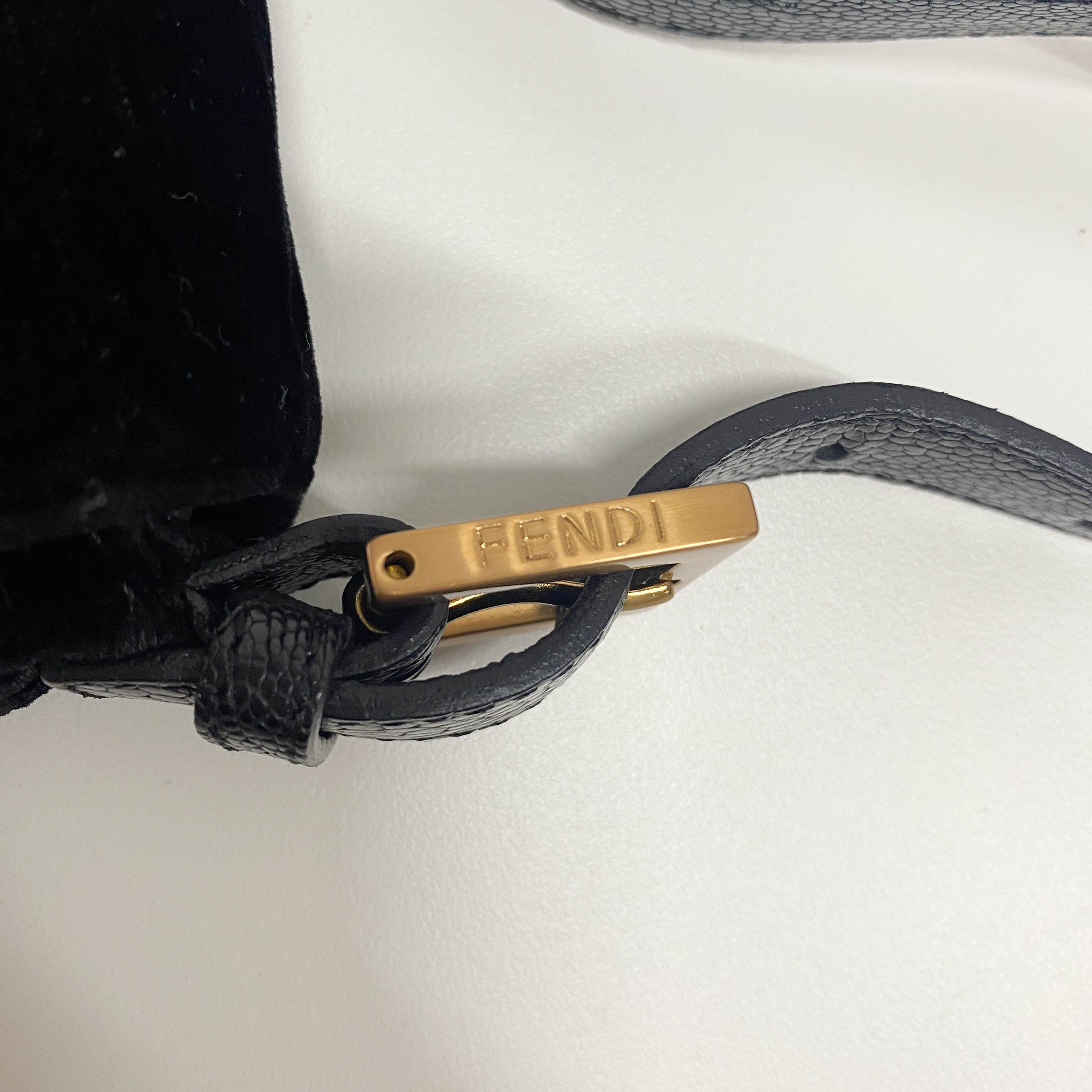 Baguette Black Velvet & Lizard Leather Shoulder Bag