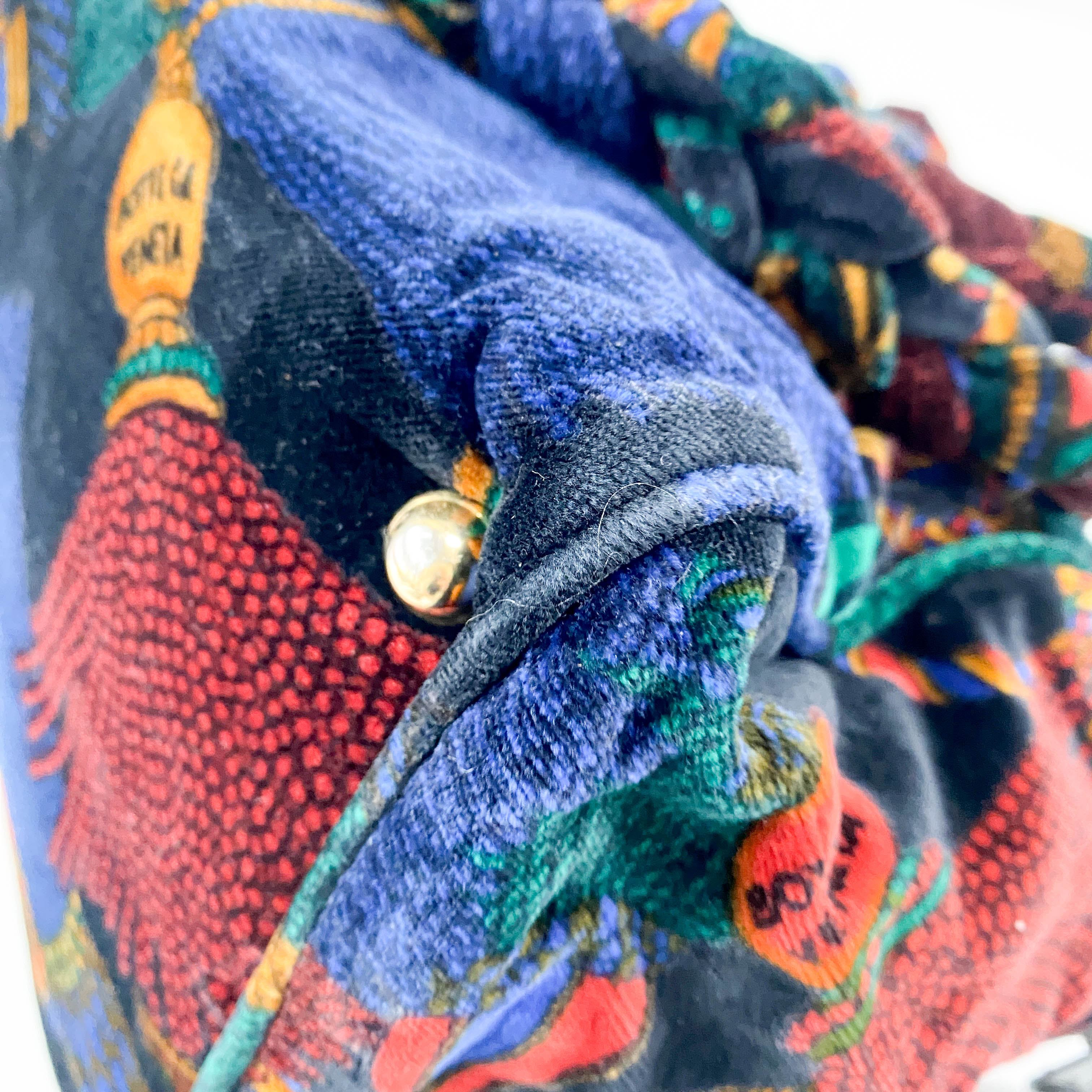 Multi-colour Velvet Tote Bag