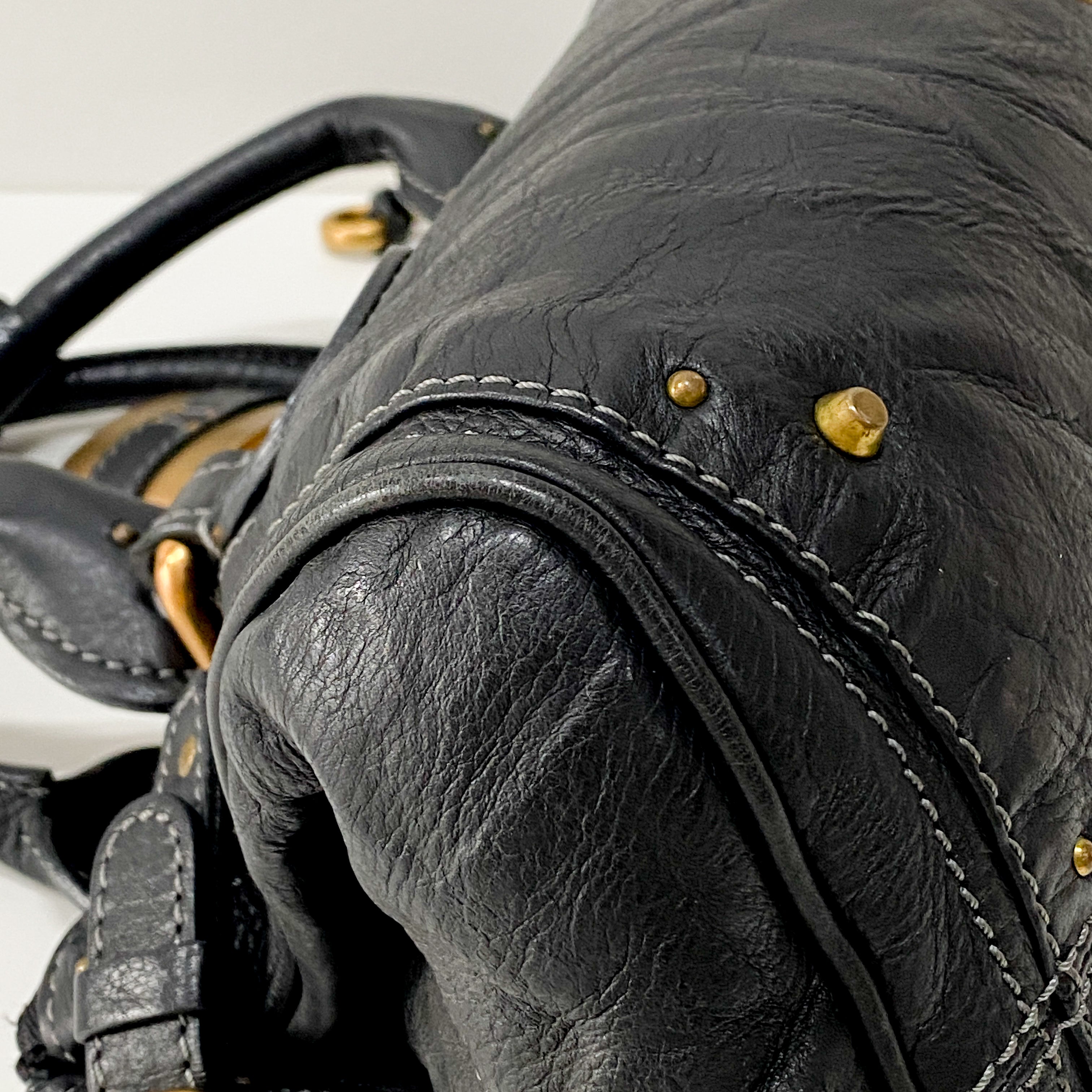 Paddington Black Leather Bag