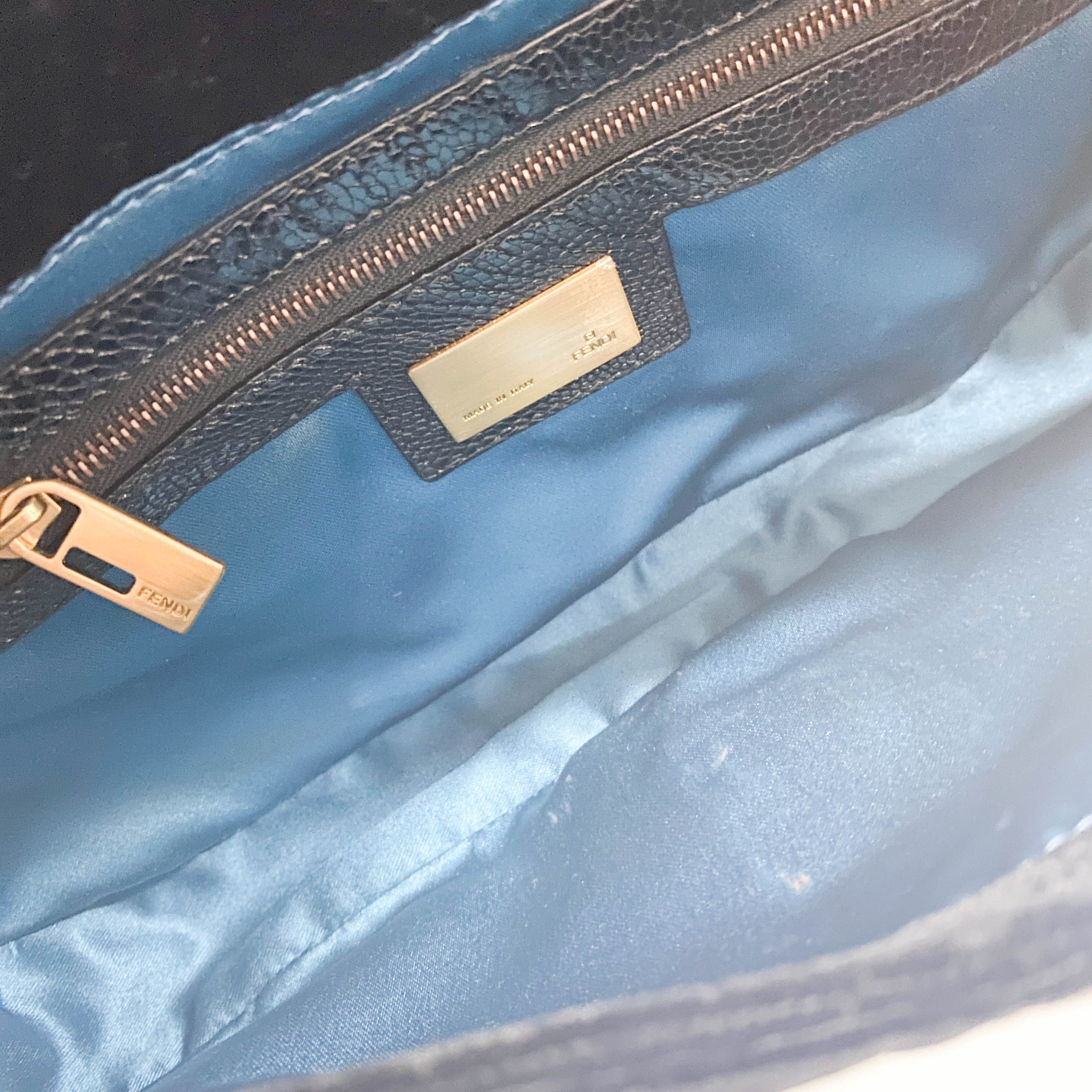 Baguette Black Velvet & Lizard Leather Shoulder Bag