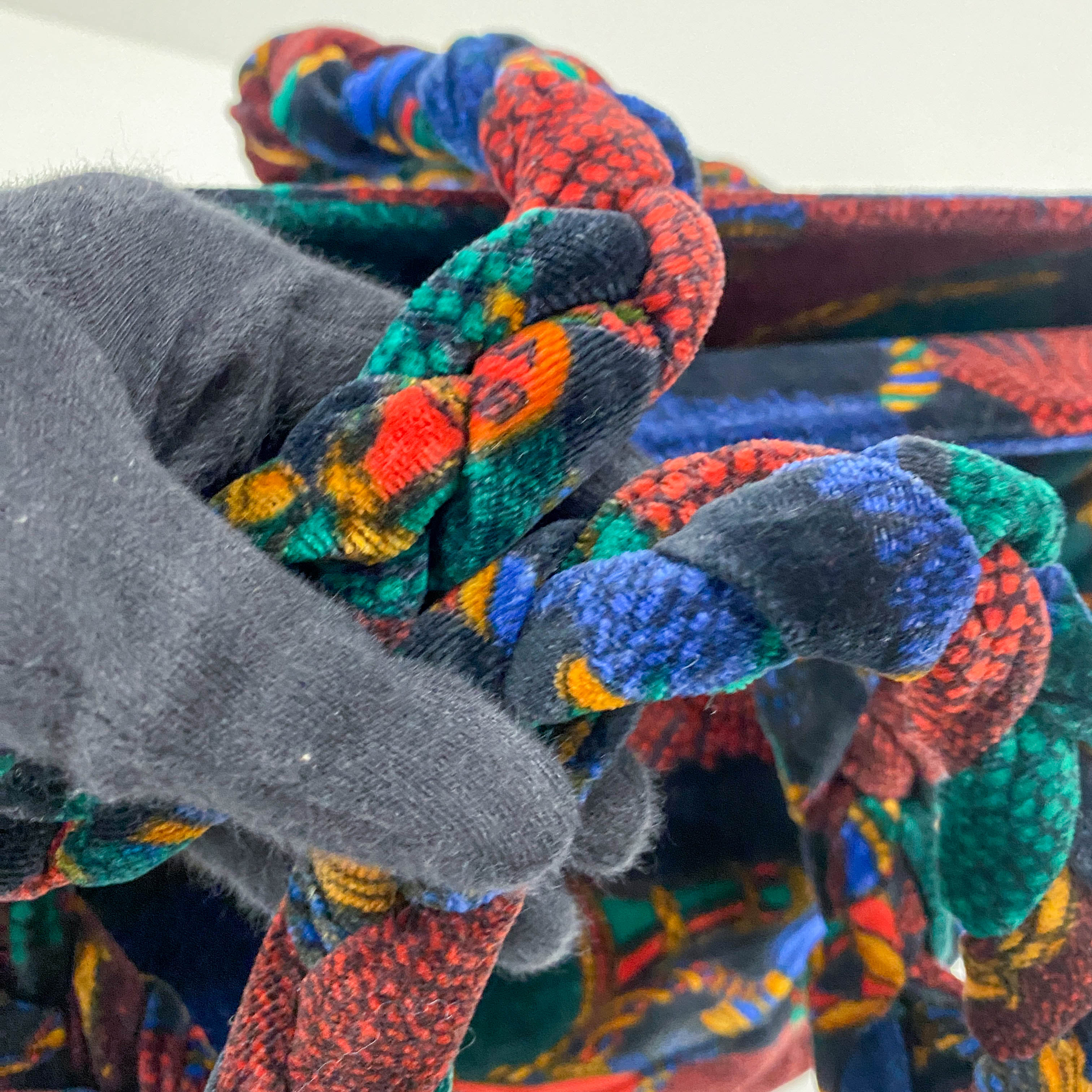 Multi-colour Velvet Tote Bag