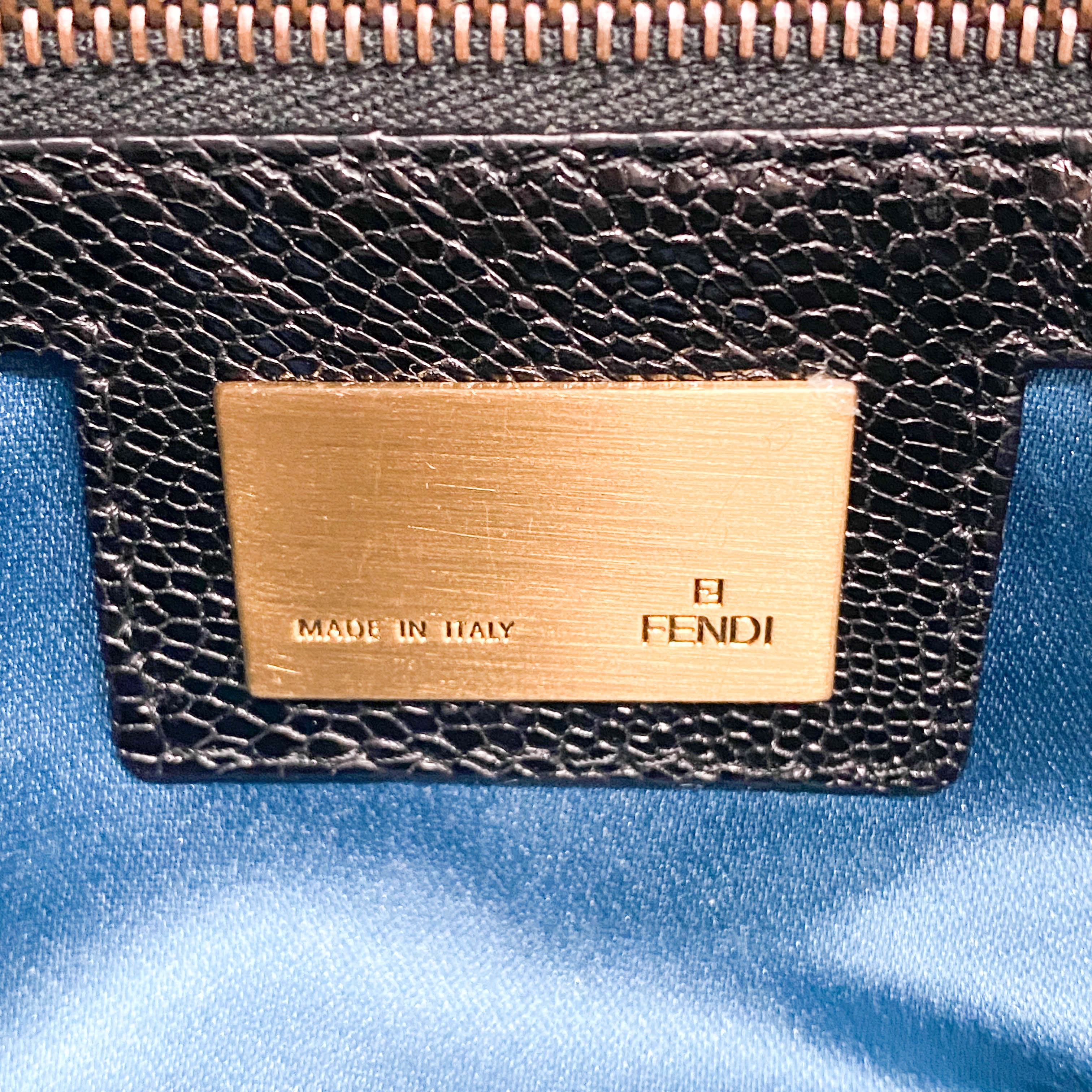 Baguette Black Velvet & Lizard Leather Shoulder Bag