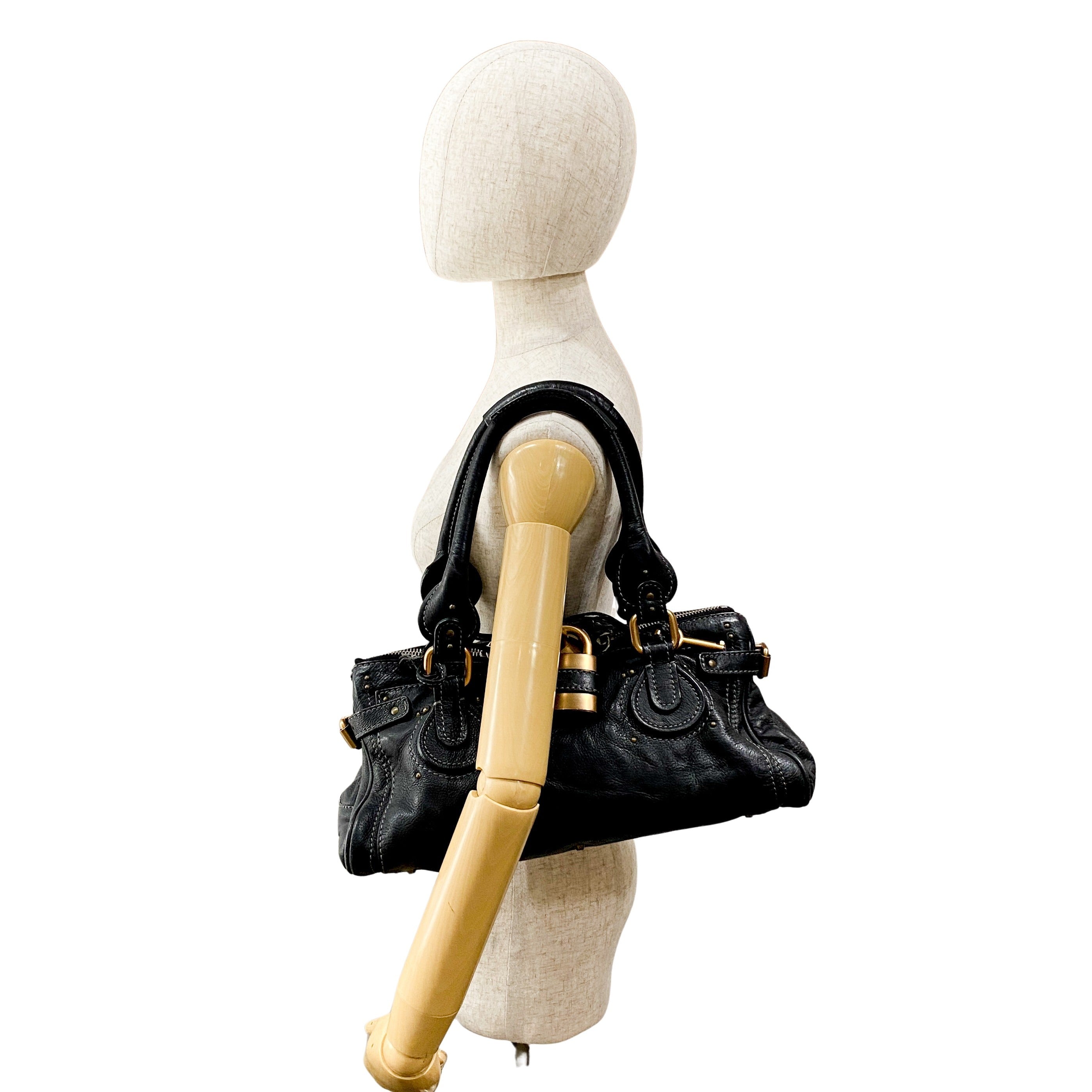 Paddington Black Leather Bag