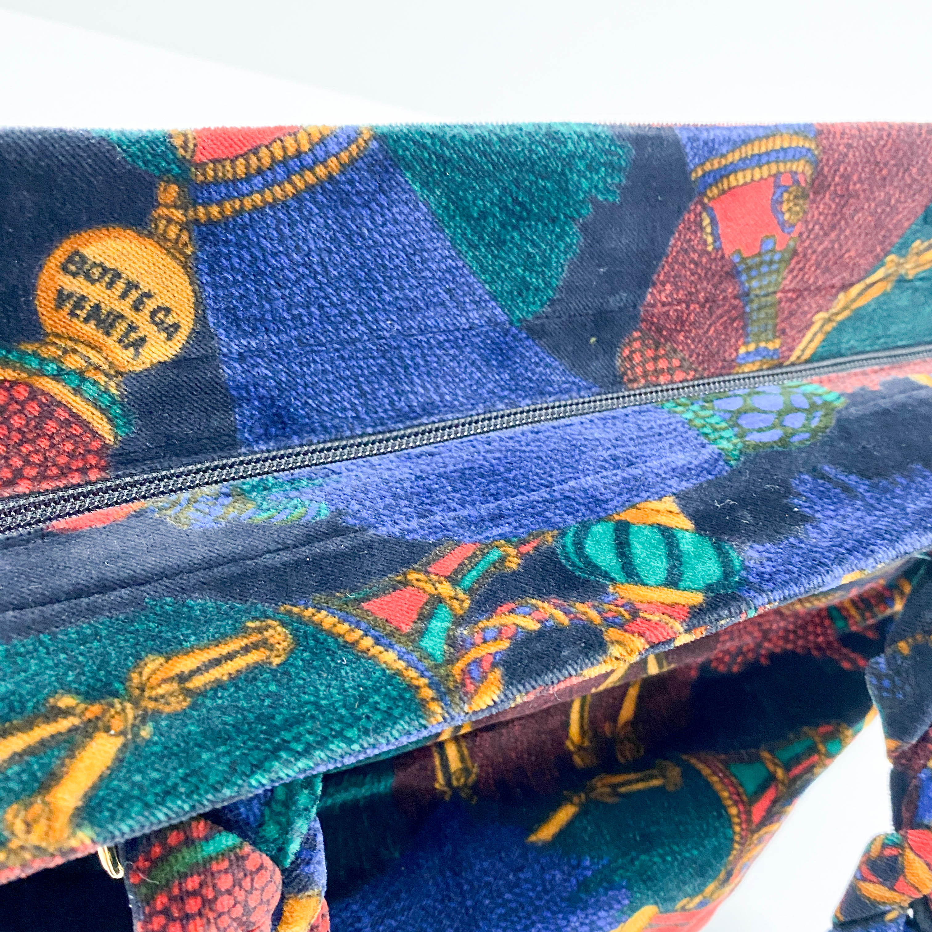 Multi-colour Velvet Tote Bag