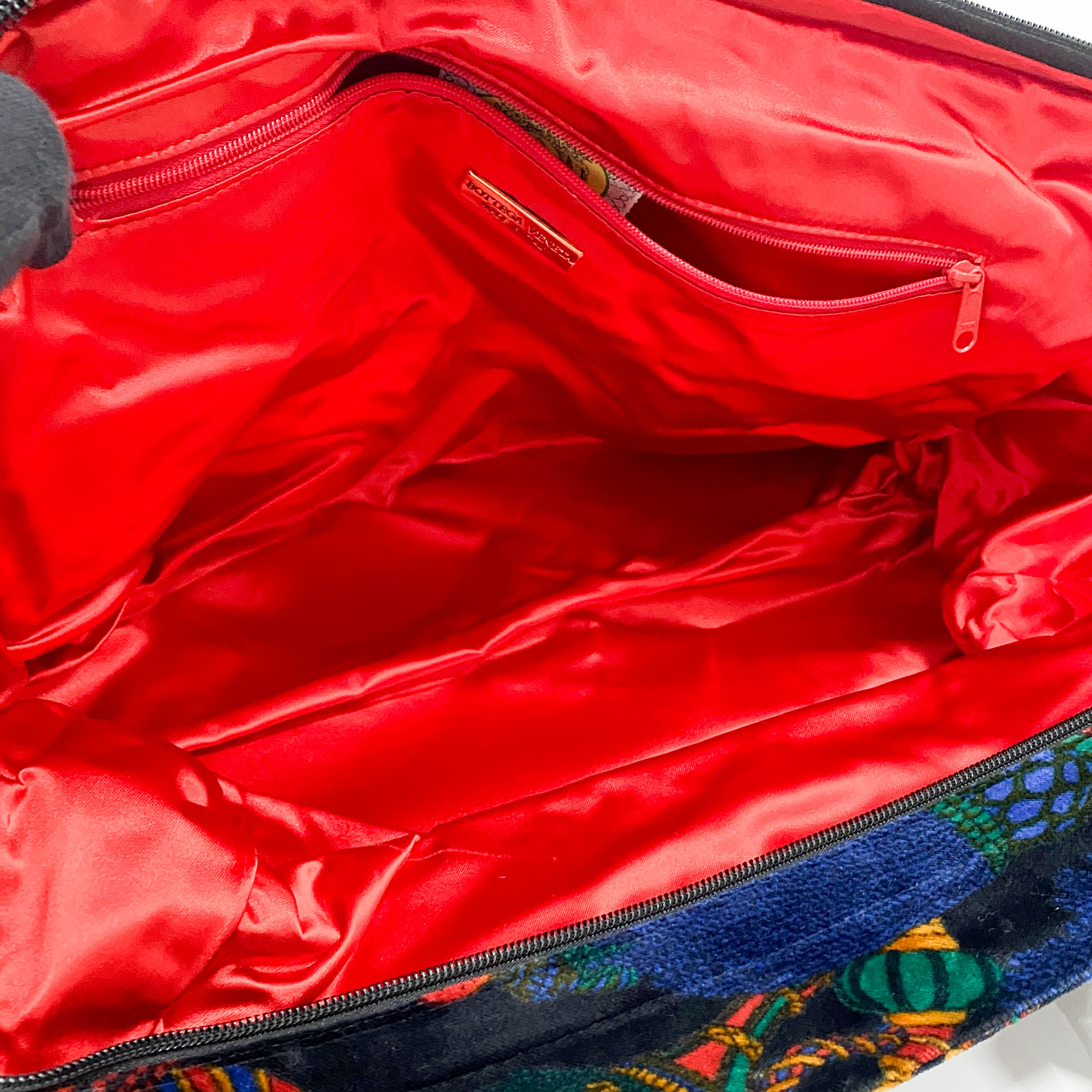 Multi-colour Velvet Tote Bag