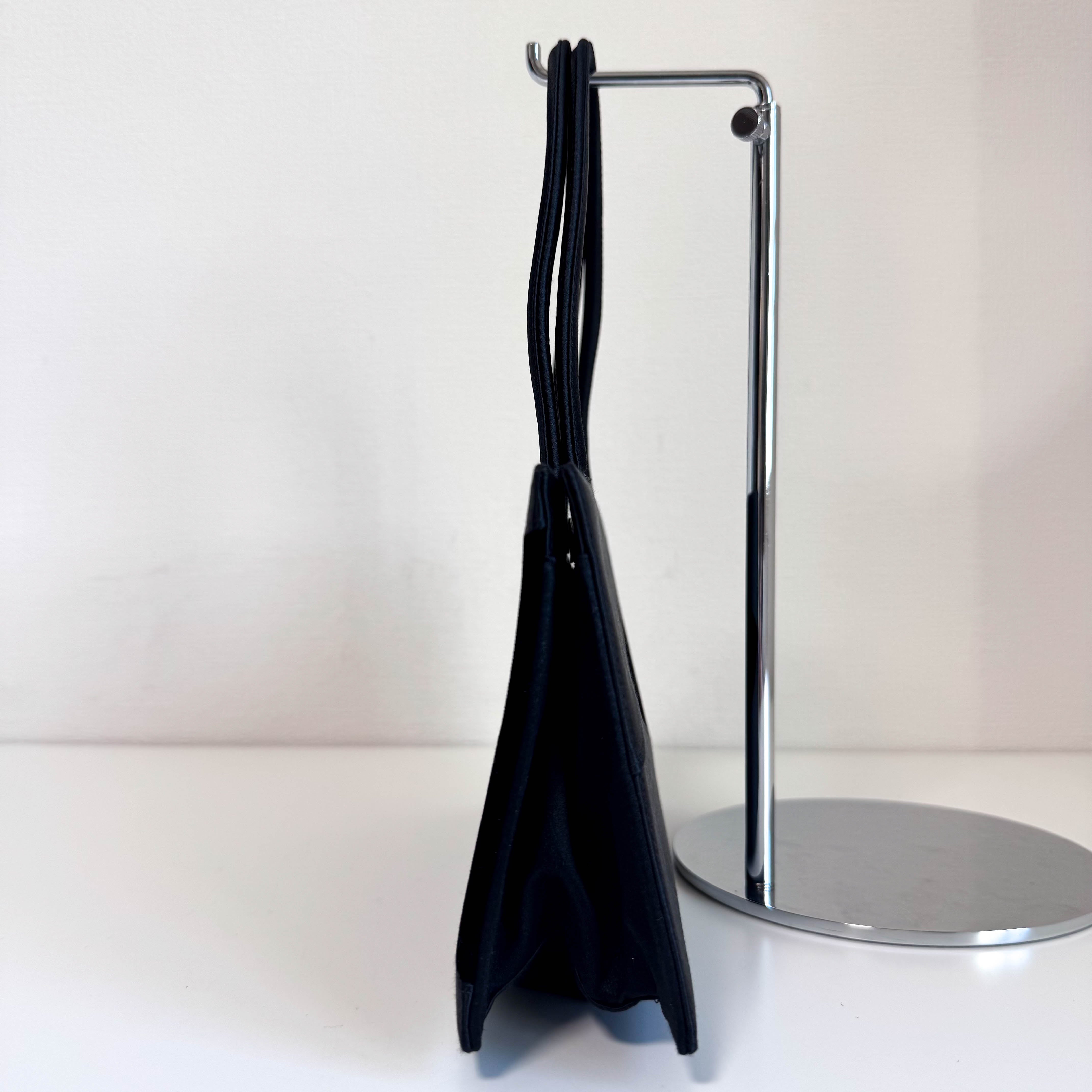 Vintage Satin and Velvet Black Handle Bag