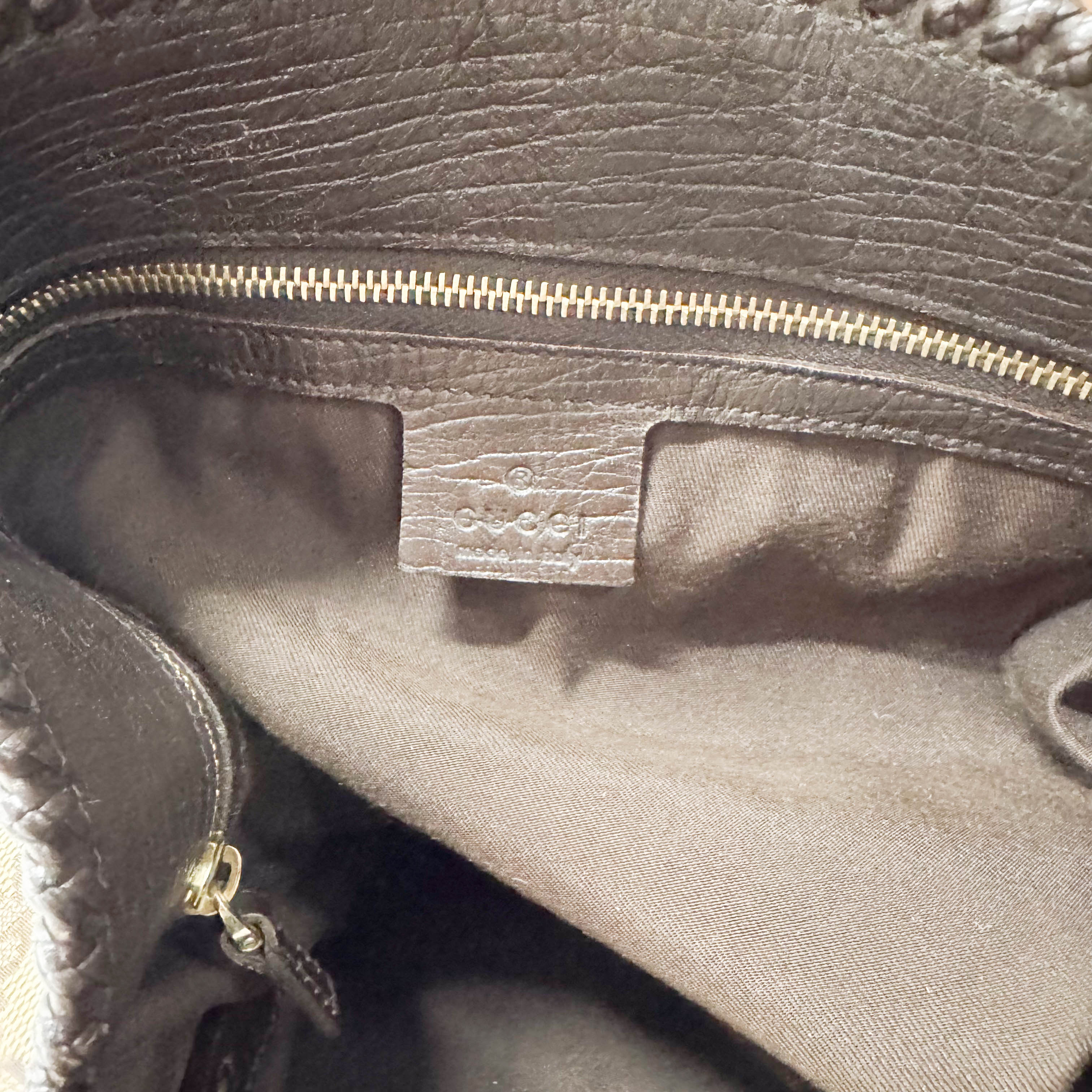 Horsebit GG Canvas Brown Large Hobo Shoulder Bag Tote