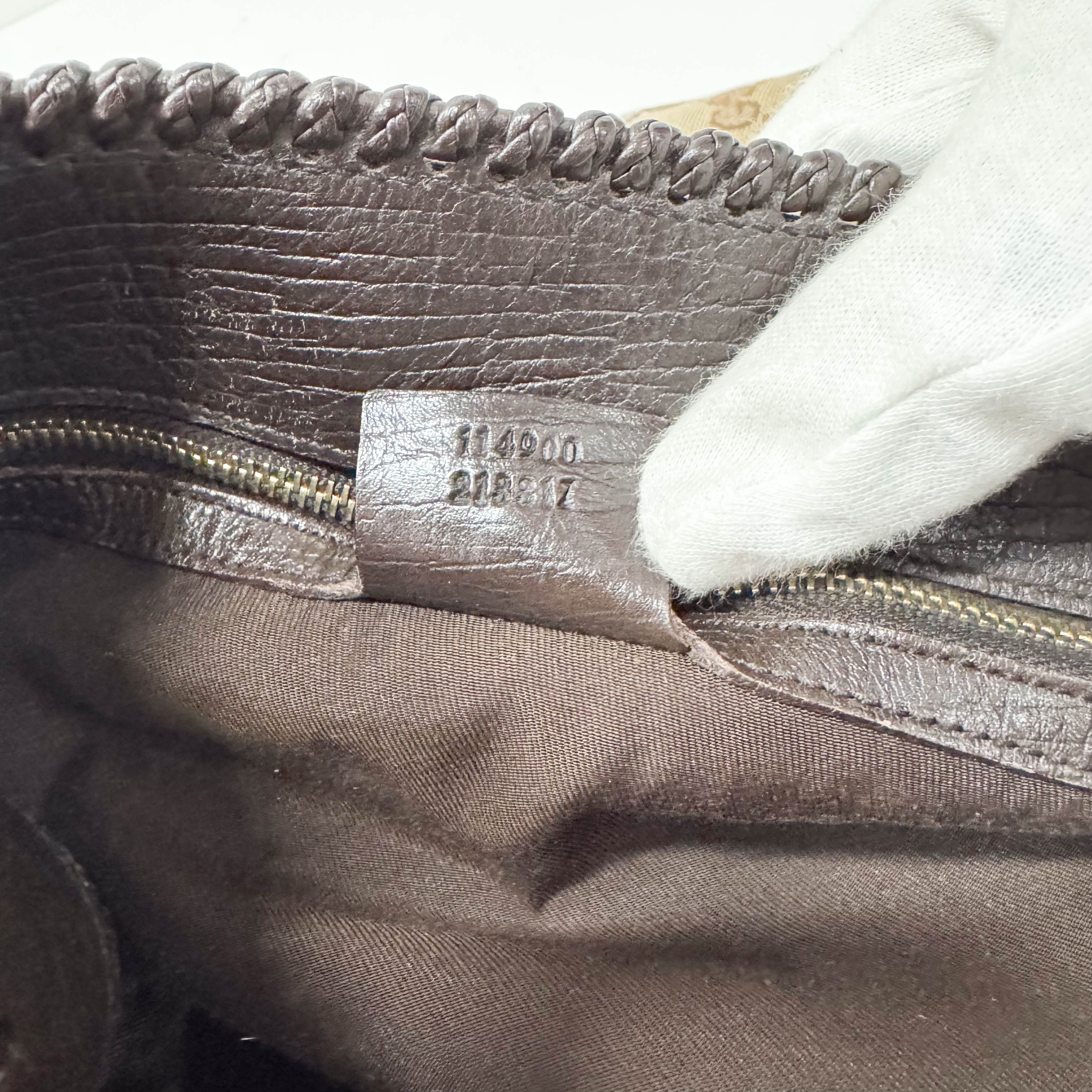 Horsebit GG Canvas Brown Large Hobo Shoulder Bag Tote