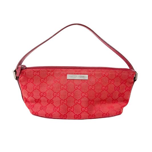 Boat GG Canvas Red Pouch Shoulder Bag