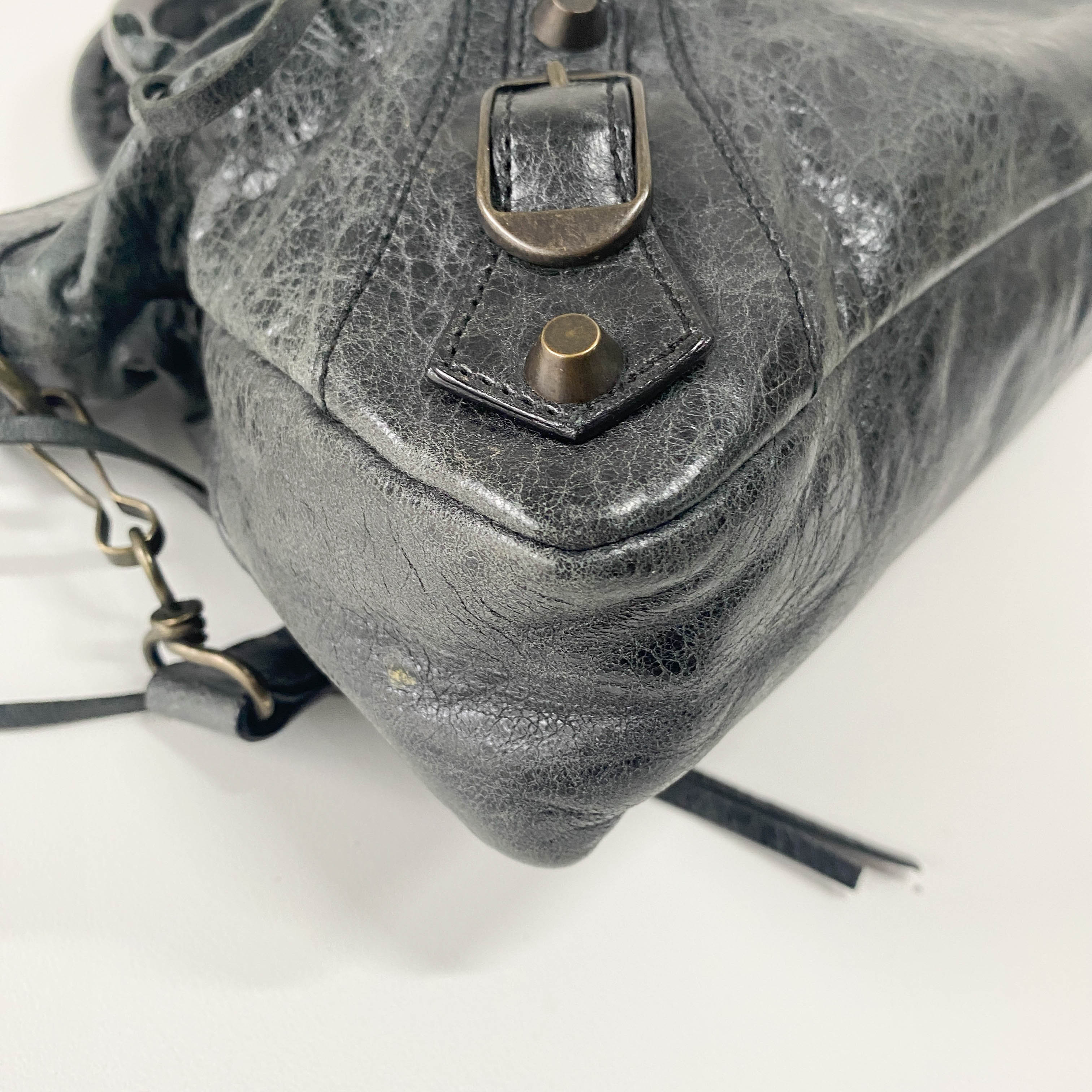 The First Black Leather Two Way Bag