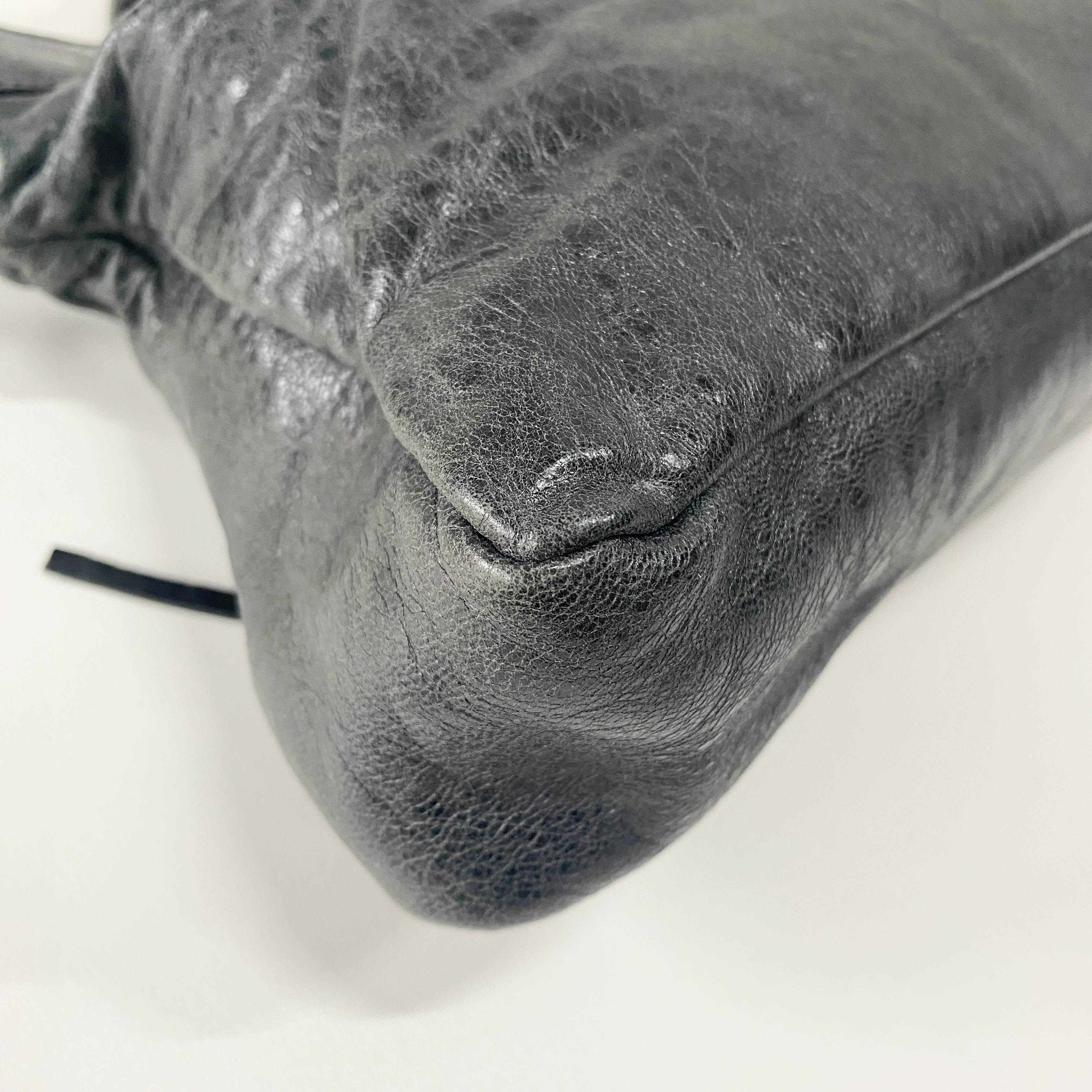 The First Black Leather Two Way Bag