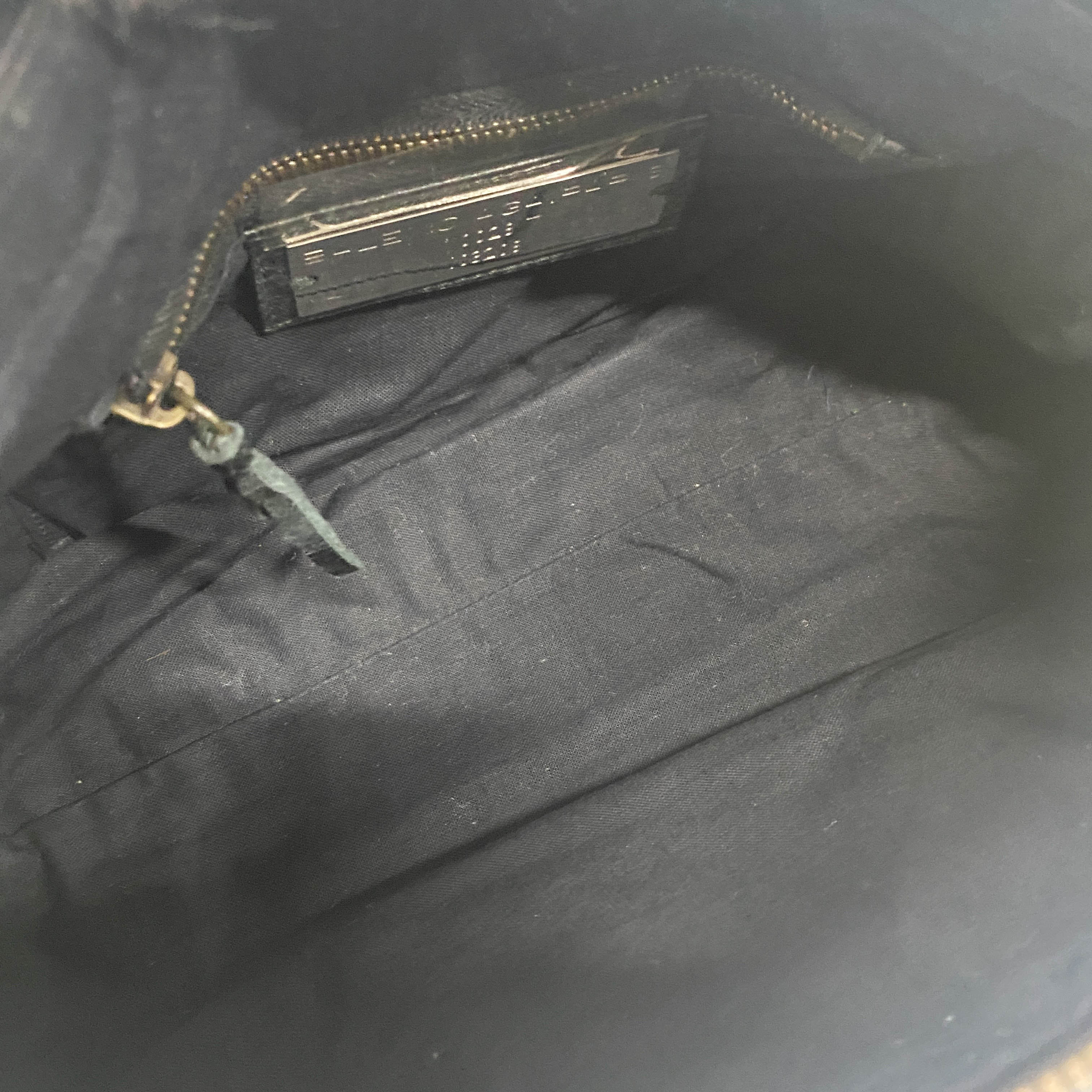 The First Black Leather Two Way Bag