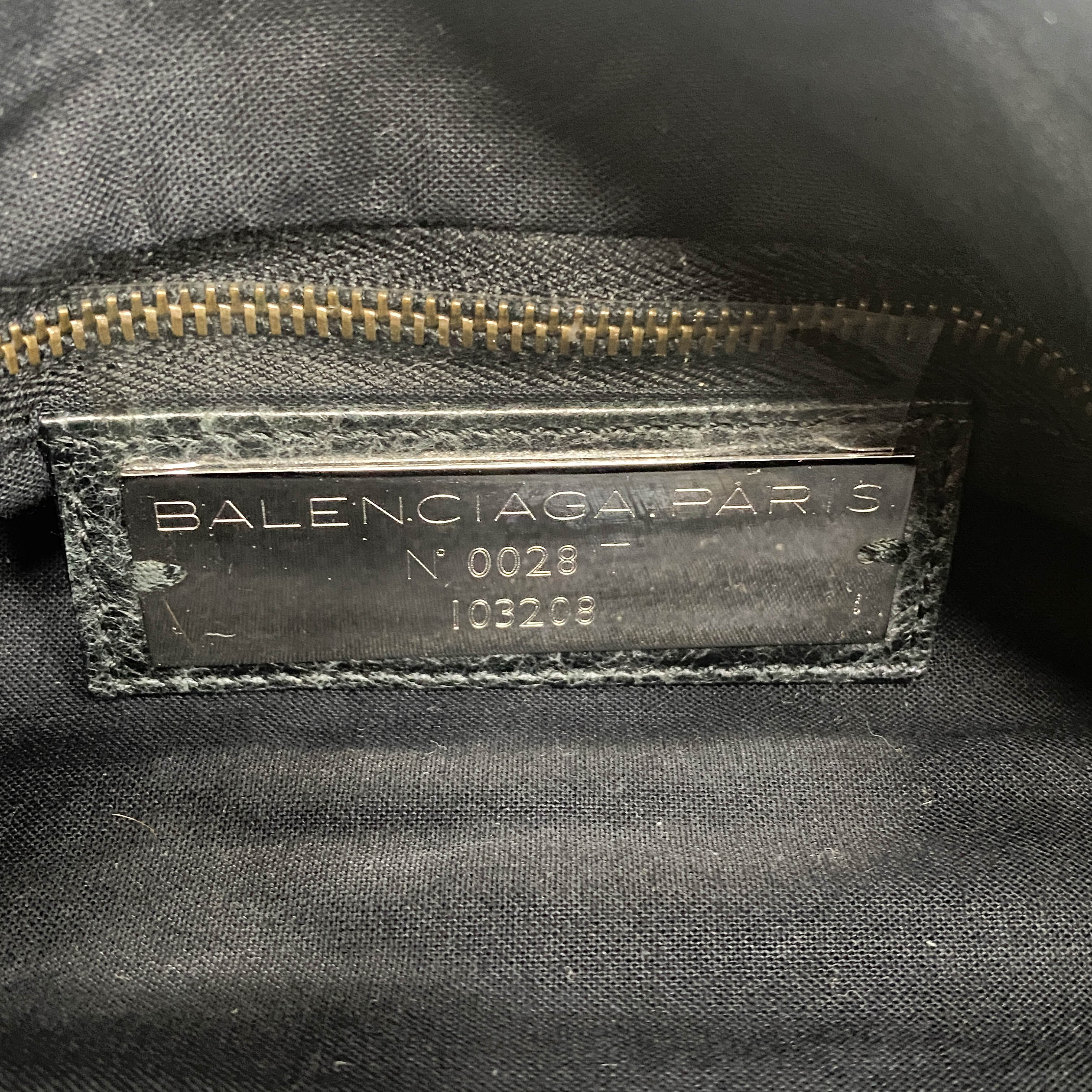 The First Black Leather Two Way Bag