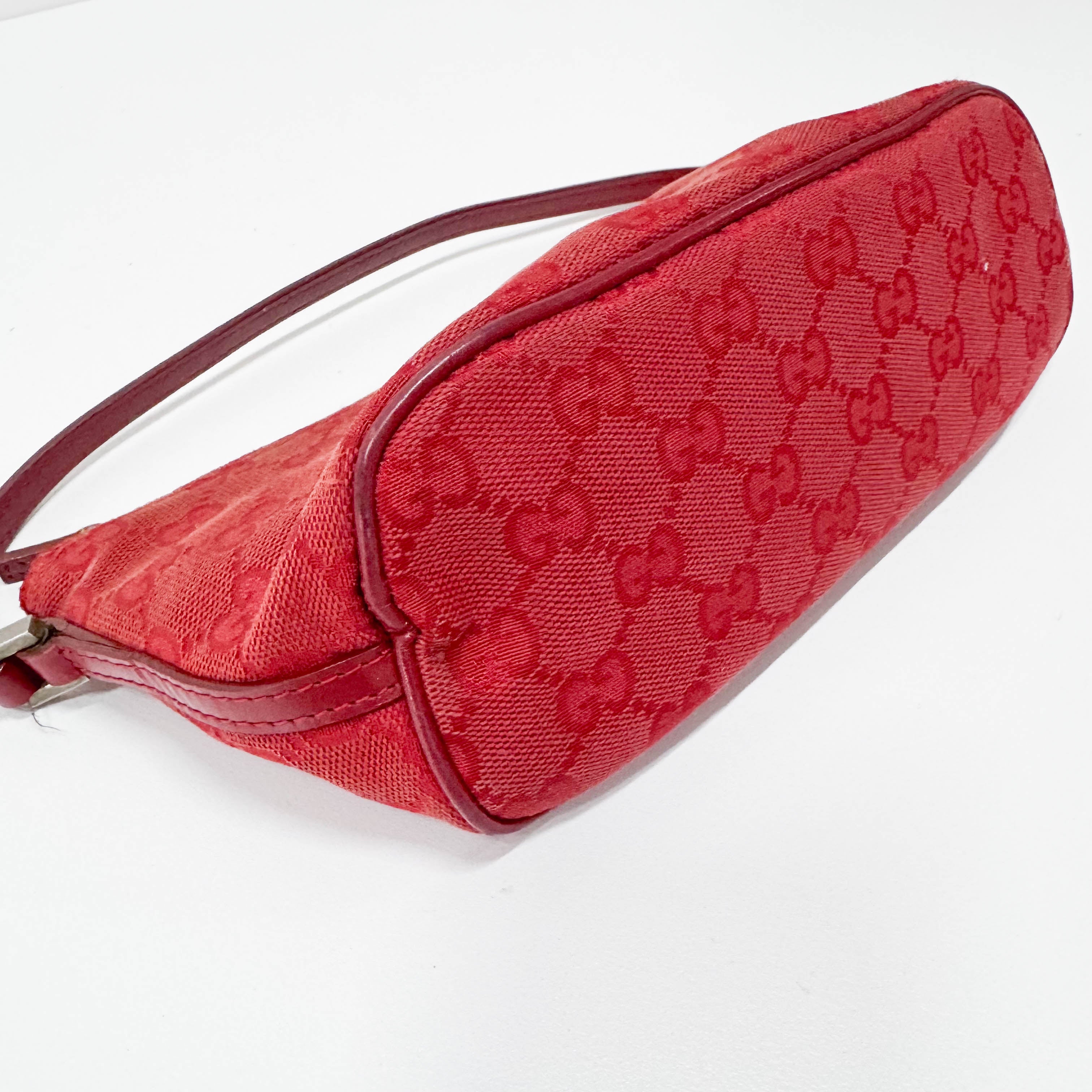 Boat GG Canvas Red Pouch Shoulder Bag