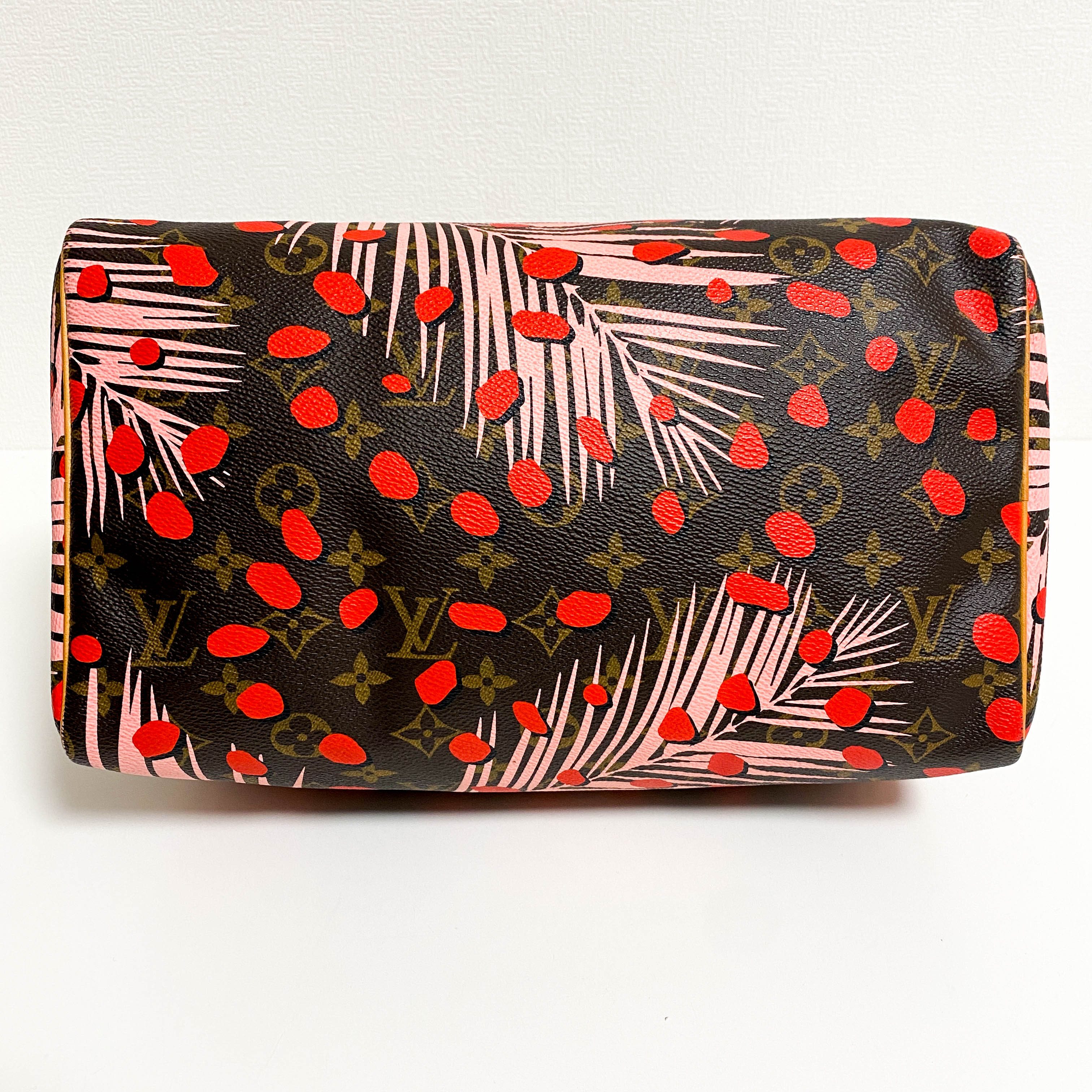 Monogram Jungle Dots Speedy 30 Sugar Pink Poppy