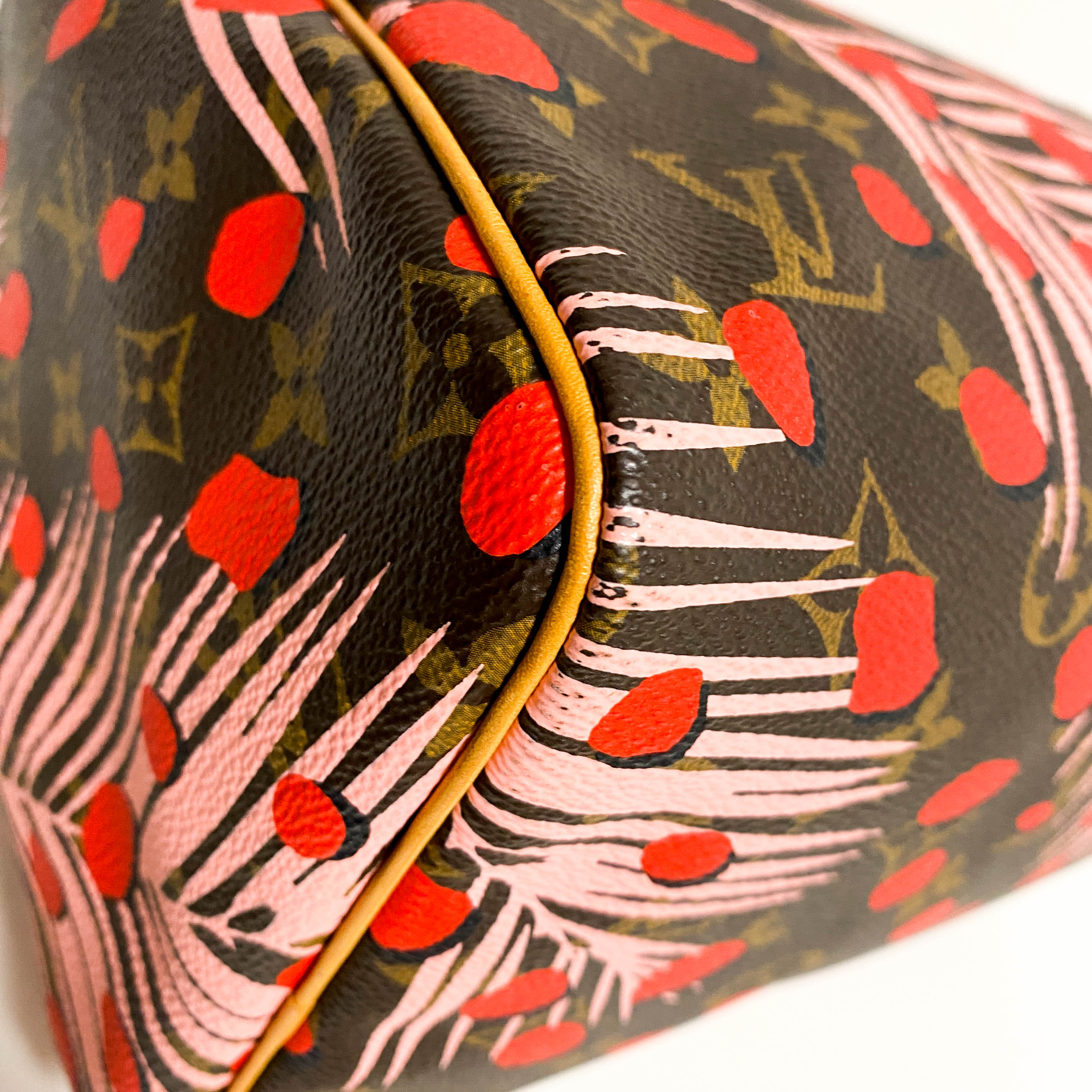 Monogram Jungle Dots Speedy 30 Sugar Pink Poppy