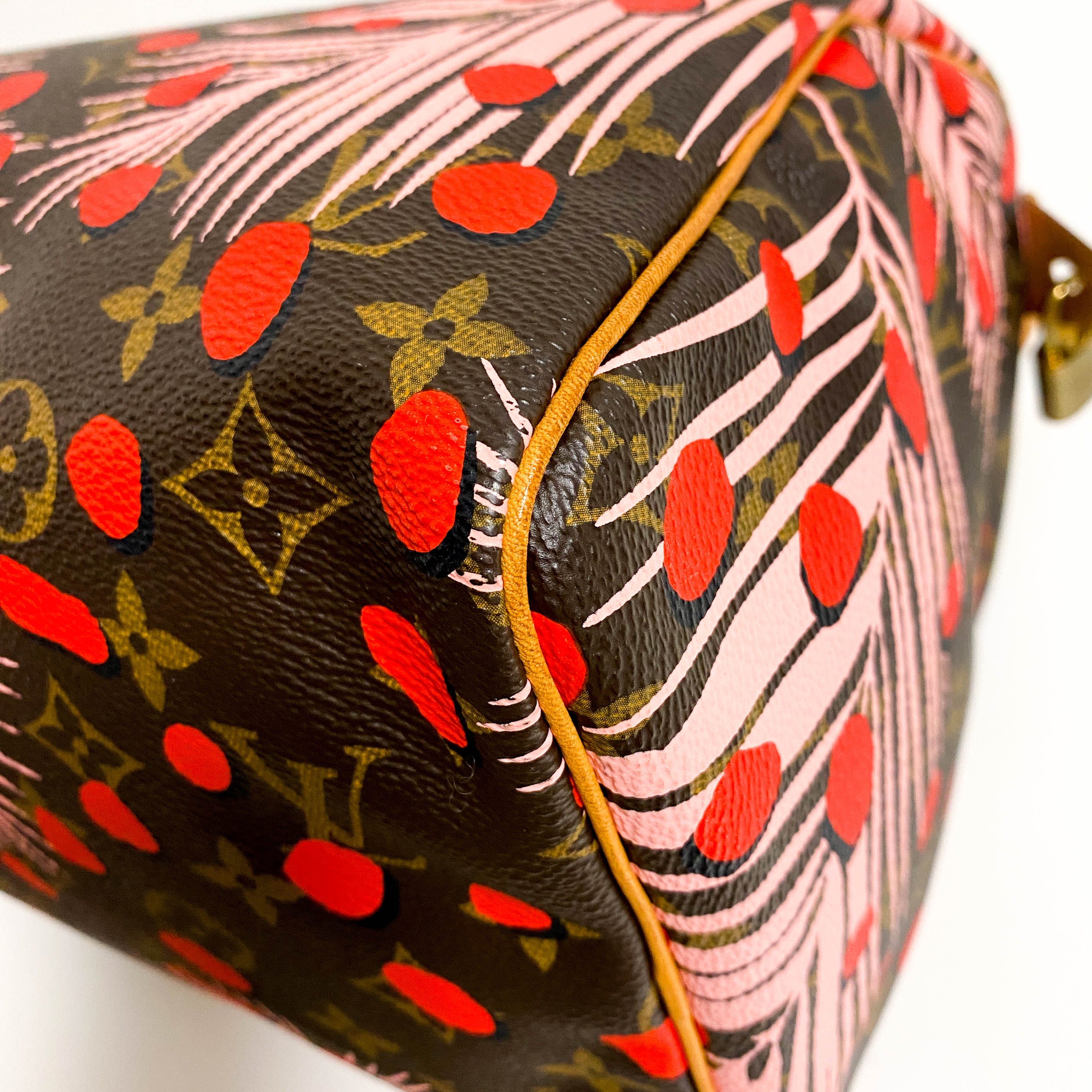 Monogram Jungle Dots Speedy 30 Sugar Pink Poppy