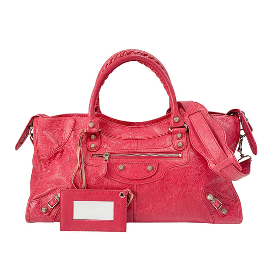 Part Time Pink Lambskin Leather Two Way Bag