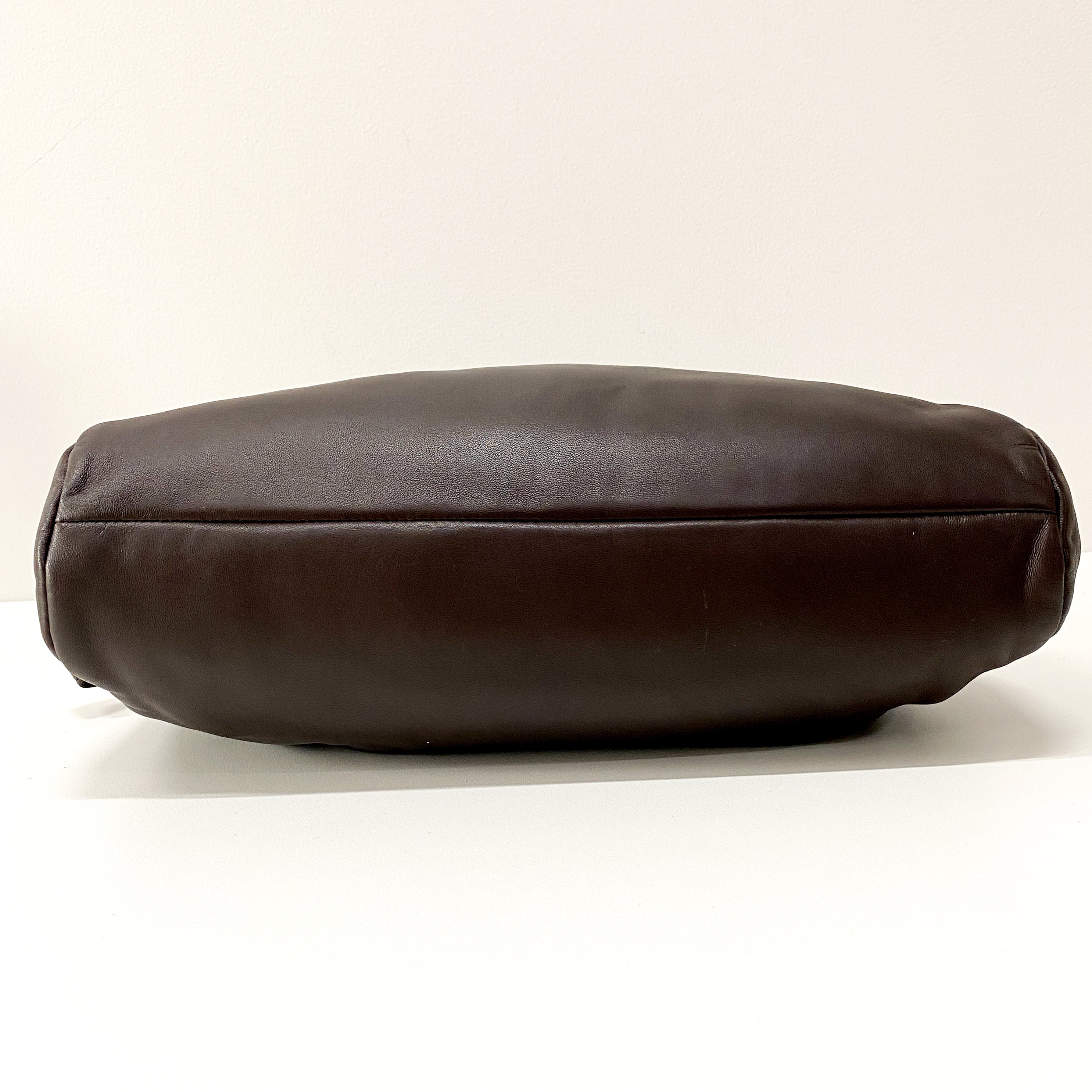 Anagram Brown Leather Shoulder Bag