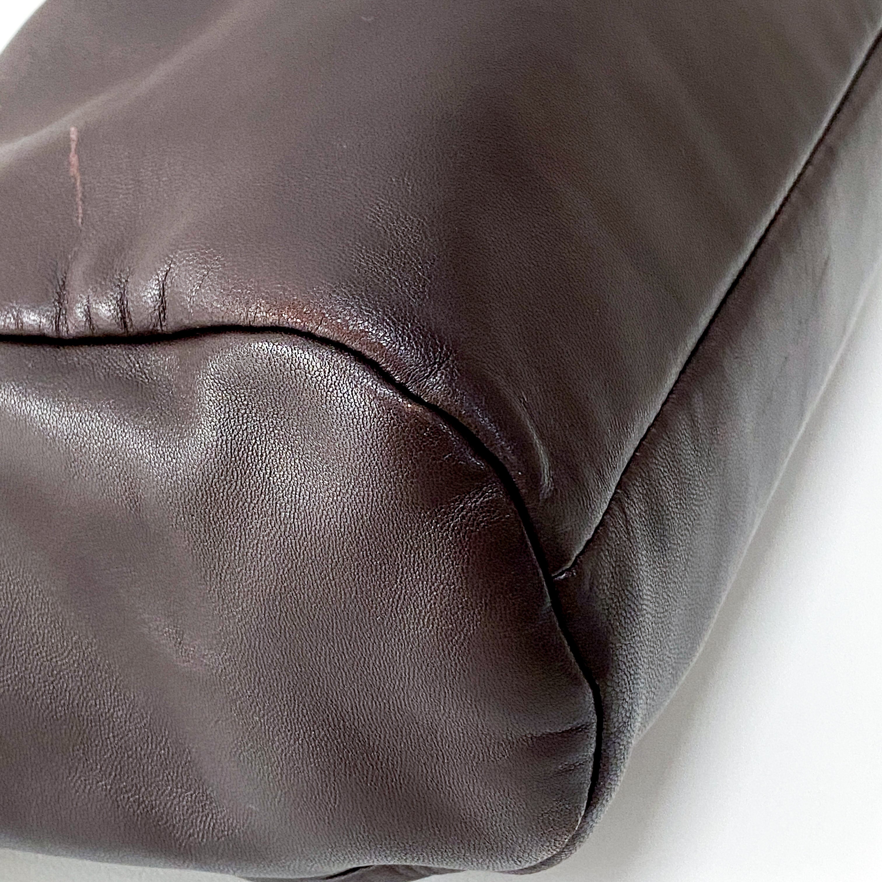 Anagram Brown Leather Shoulder Bag