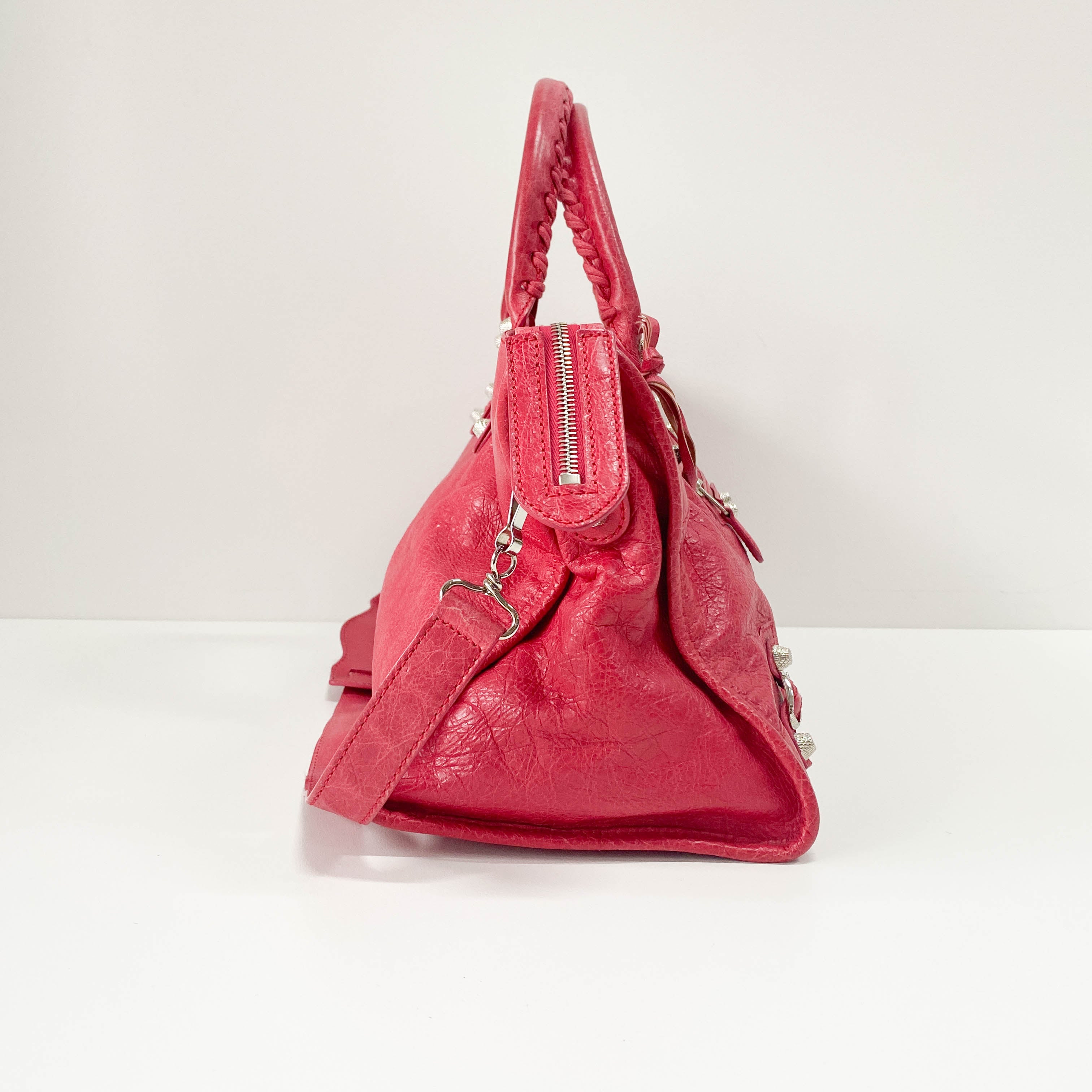 Part Time Pink Lambskin Leather Two Way Bag