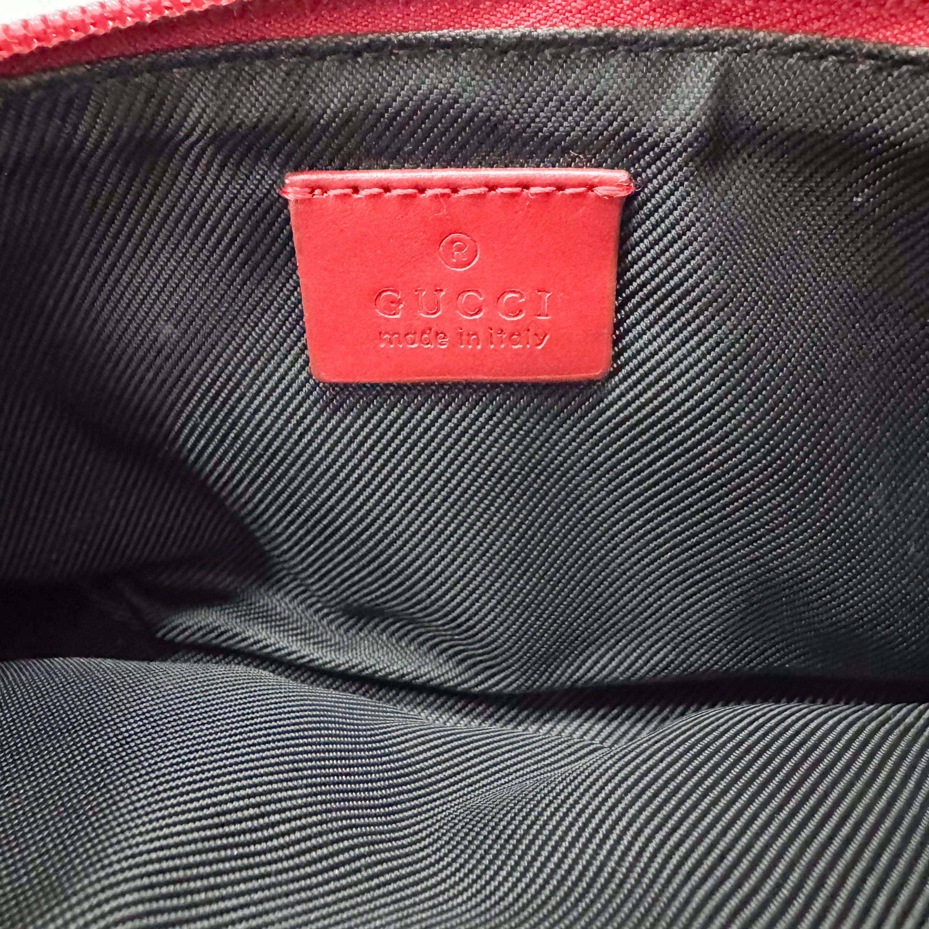 Boat GG Canvas Red Pouch Shoulder Bag