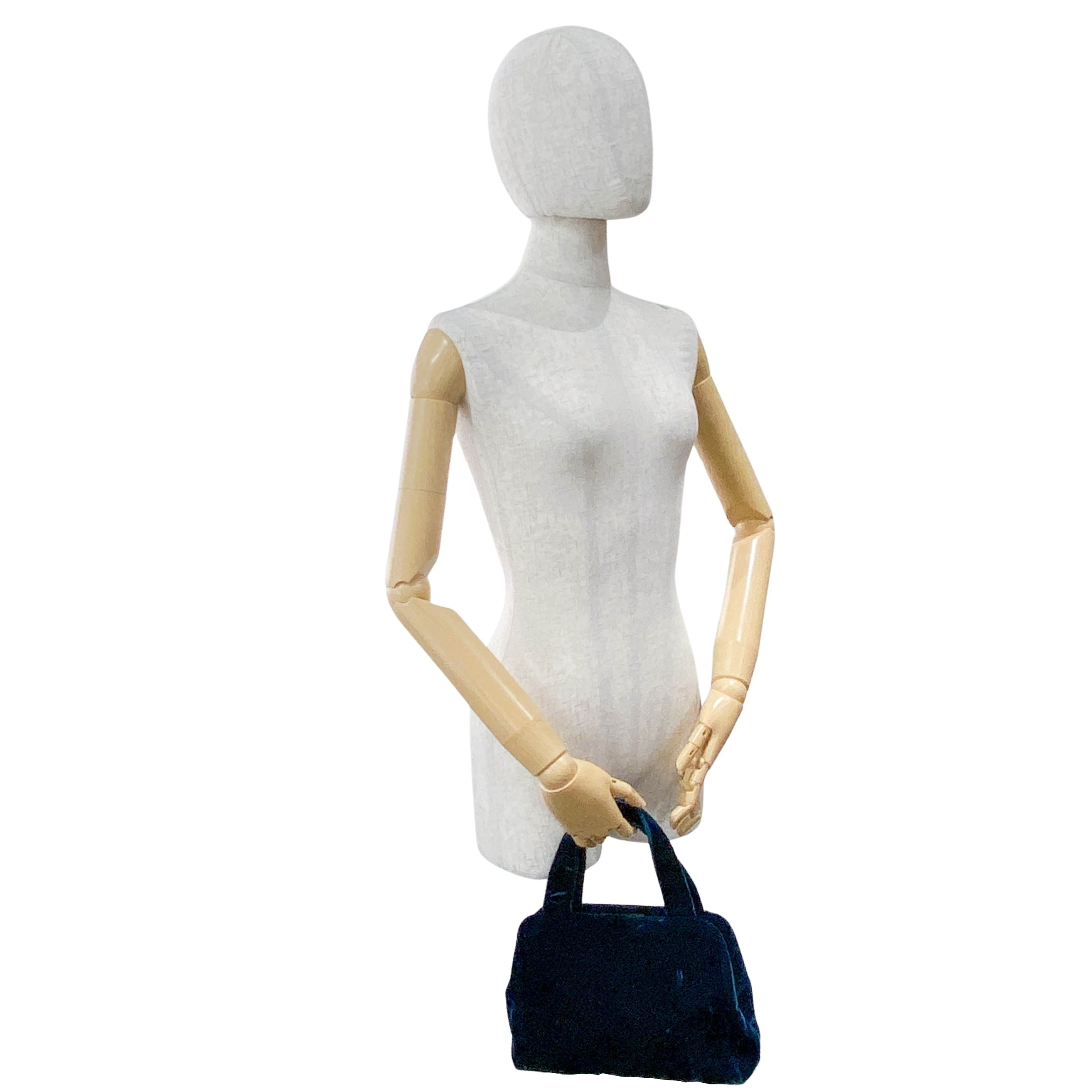 Green Velvet Top Handle Bag