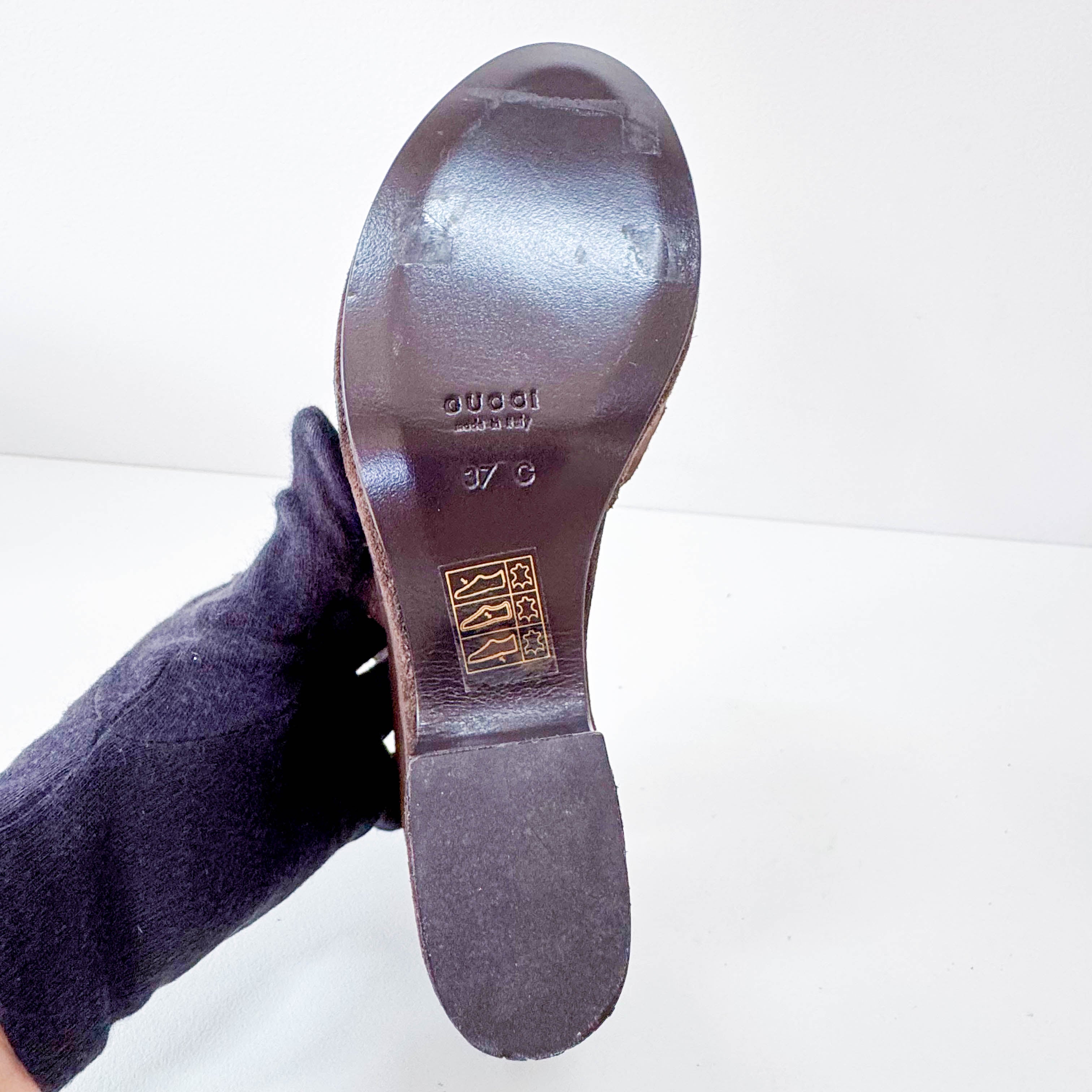 Suede Brown Sandals 37