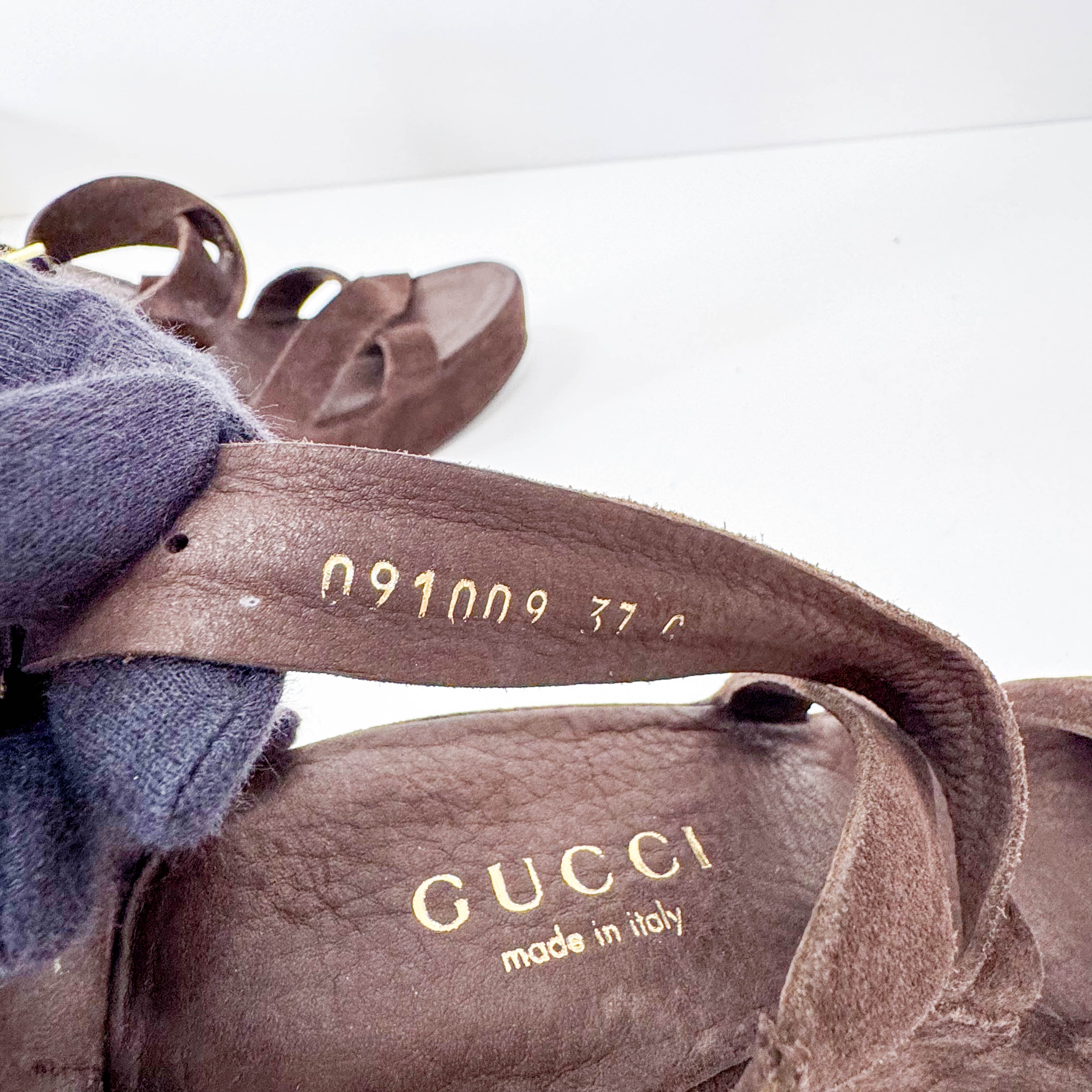 Suede Brown Sandals 37