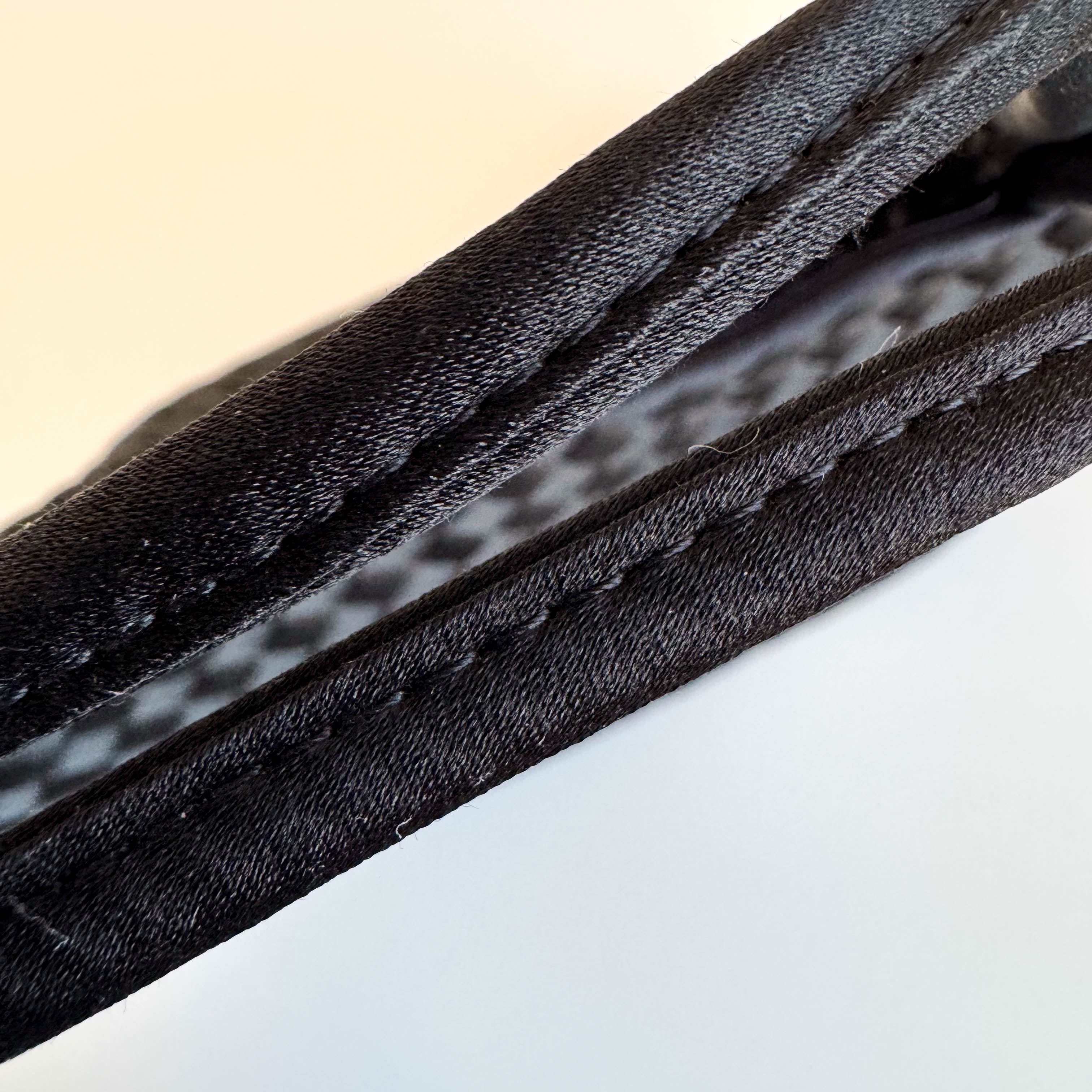 Intrecciato Satin Black Mini Handbag