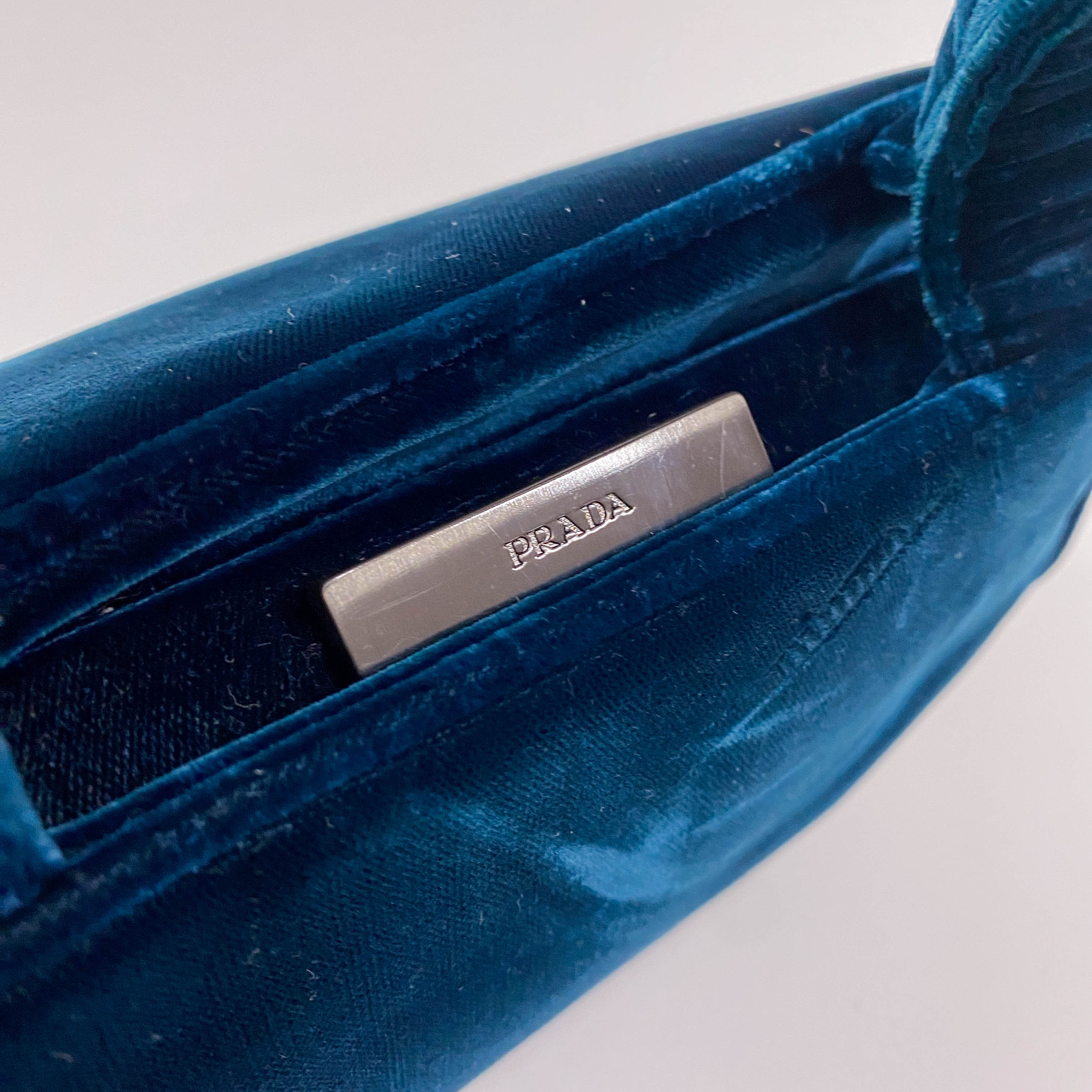 Green Velvet Top Handle Bag