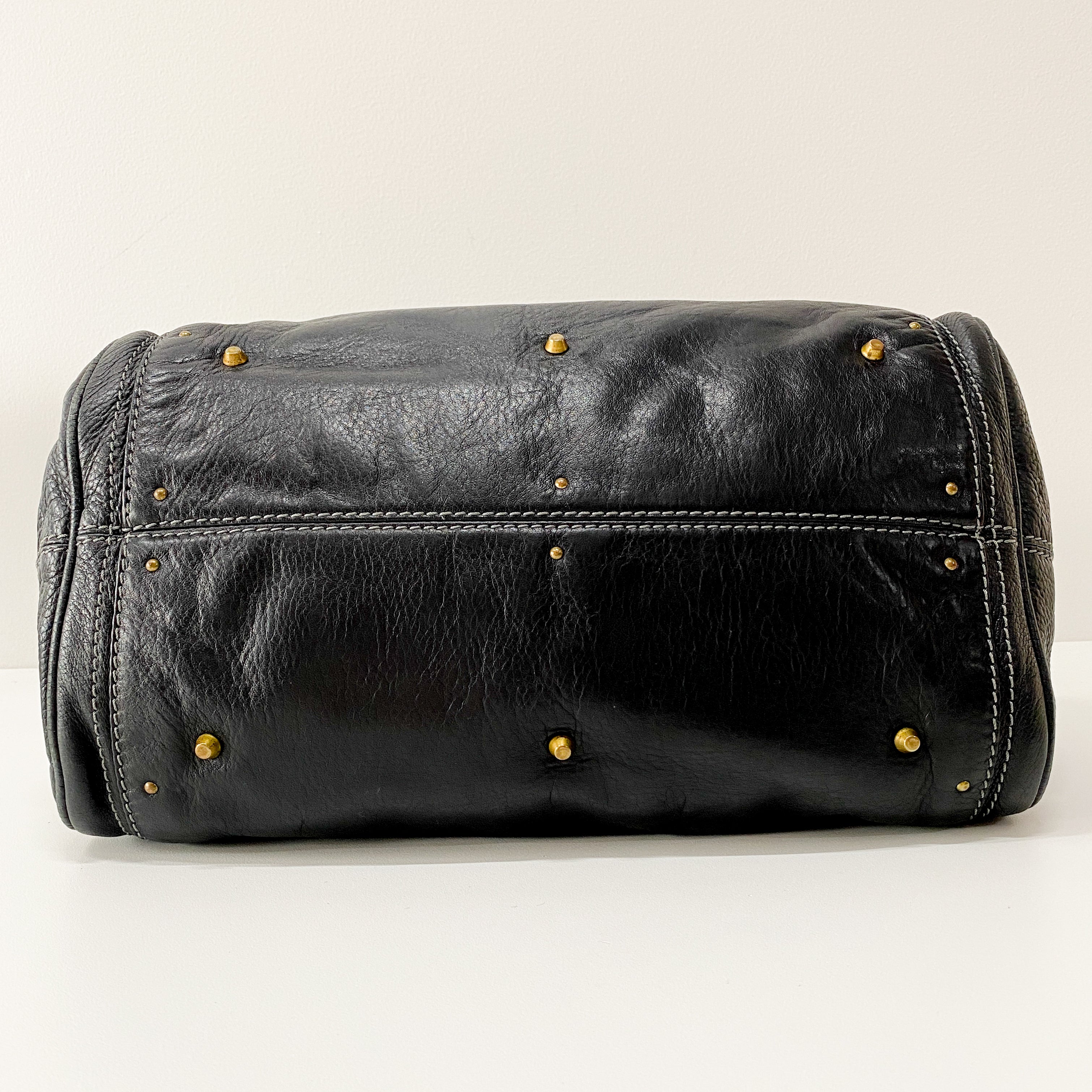 Paddington Black Leather Shoulder Bag