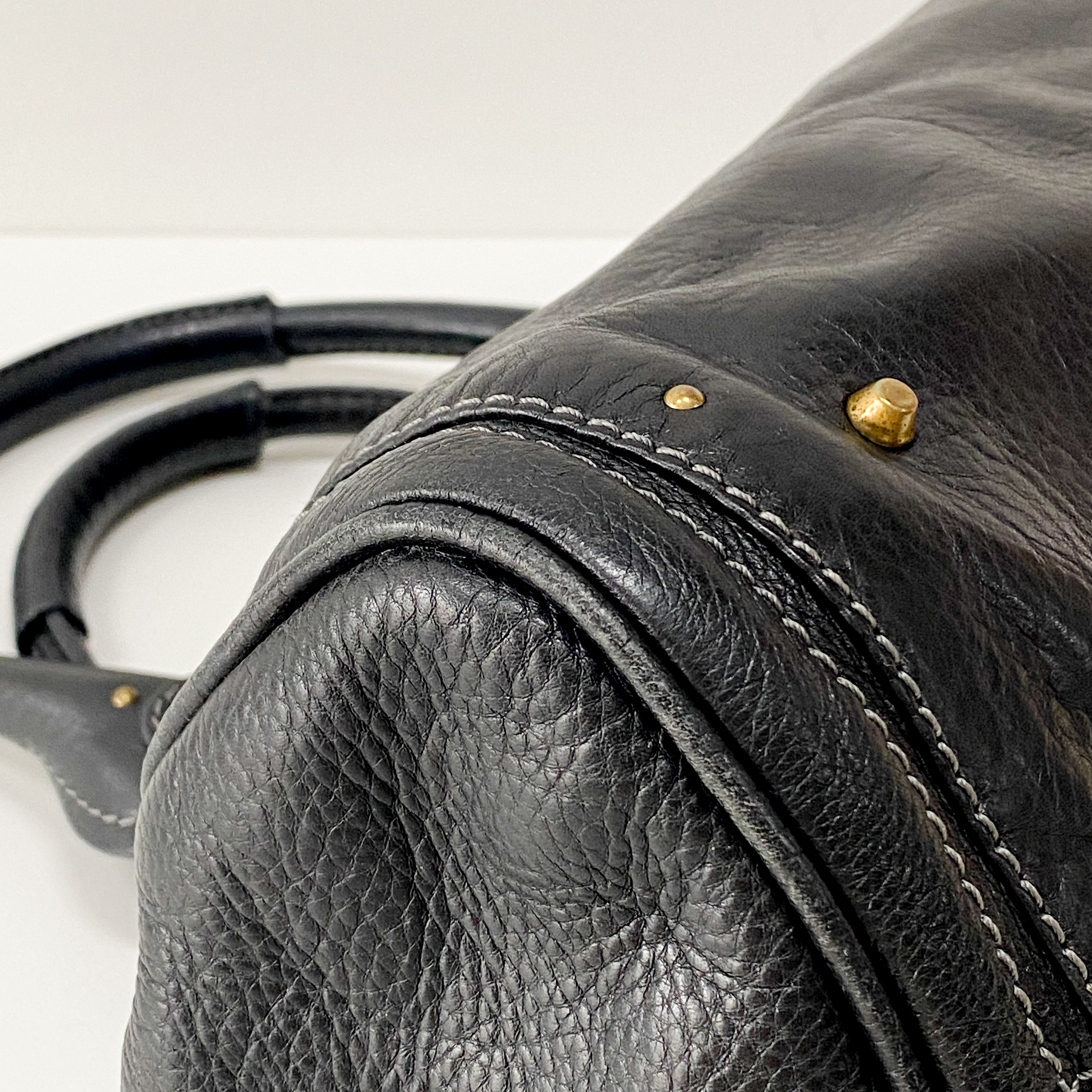Paddington Black Leather Shoulder Bag