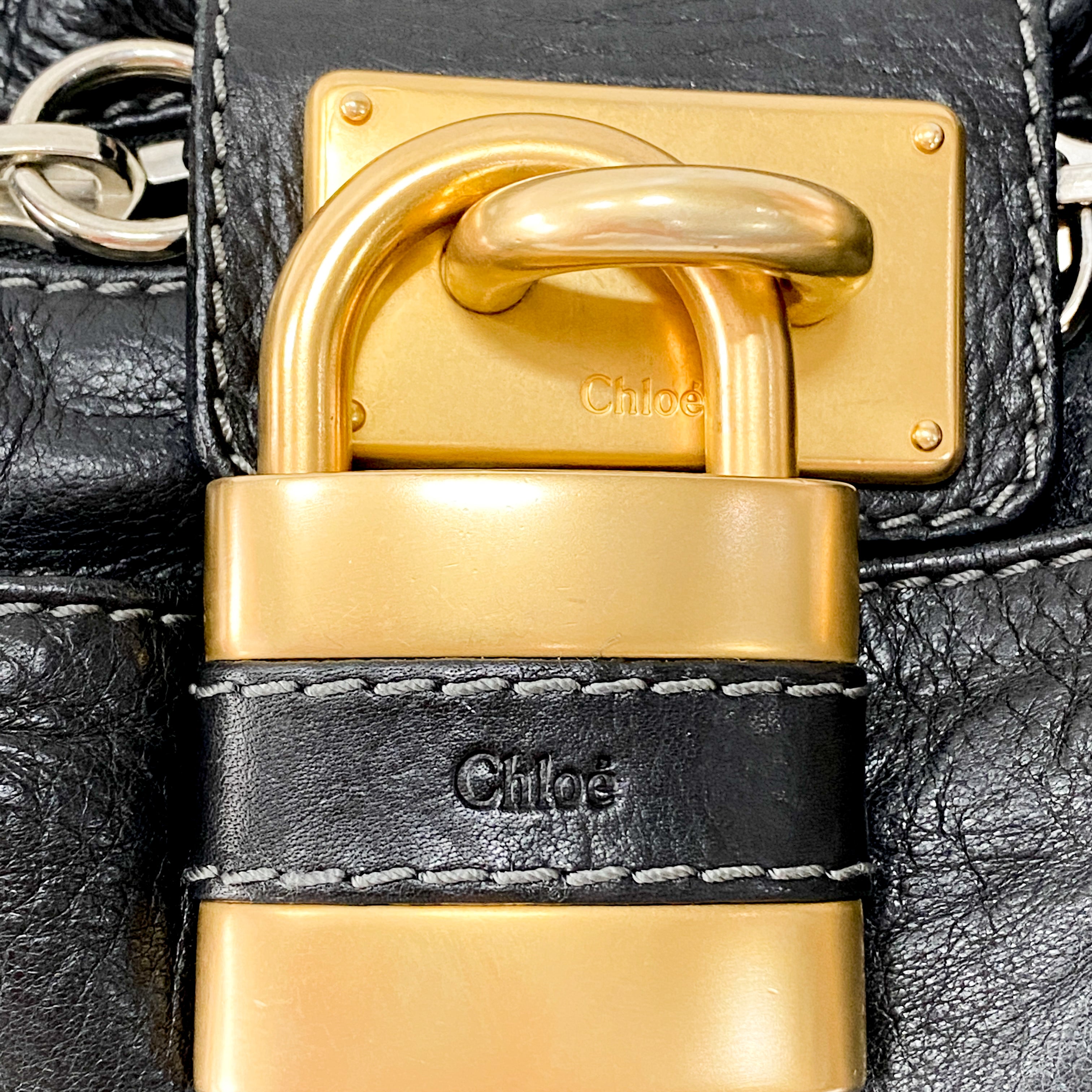 Paddington Black Leather Shoulder Bag