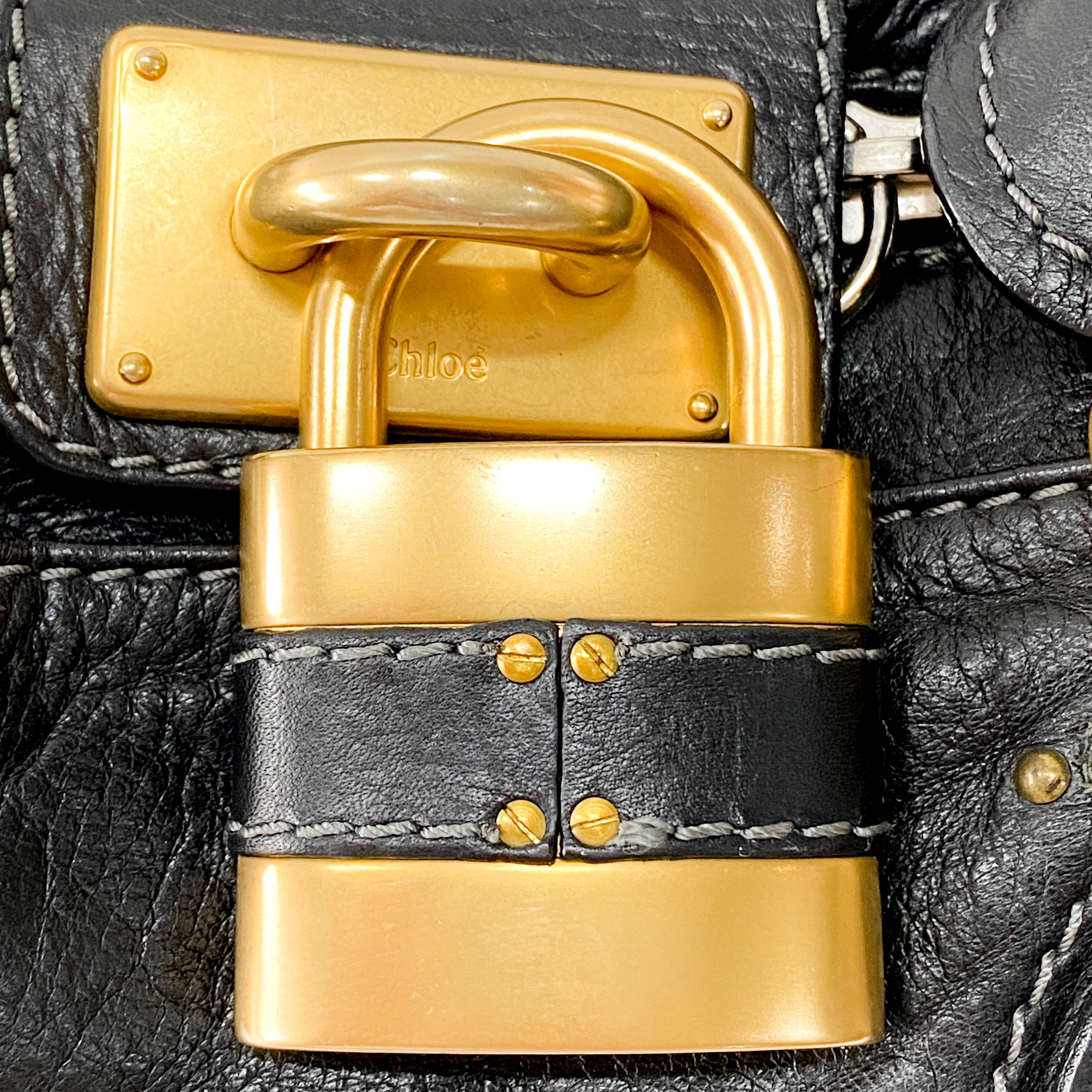 Paddington Black Leather Shoulder Bag