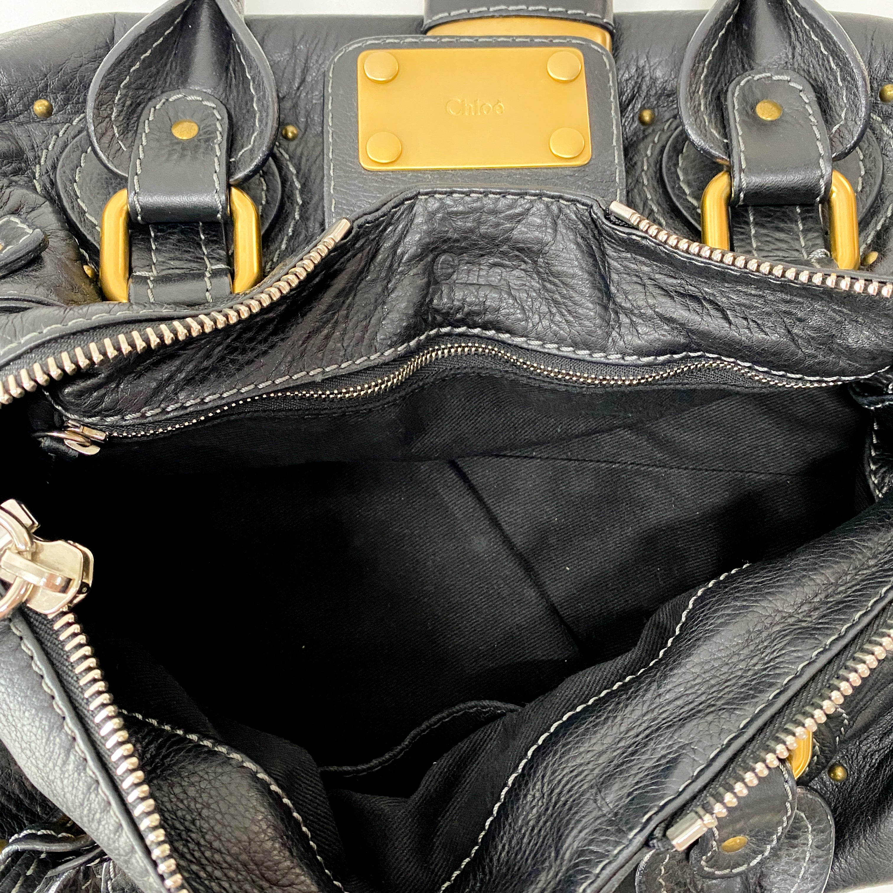 Paddington Black Leather Shoulder Bag