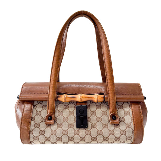 Bamboo Bullet Brown Leather Bag