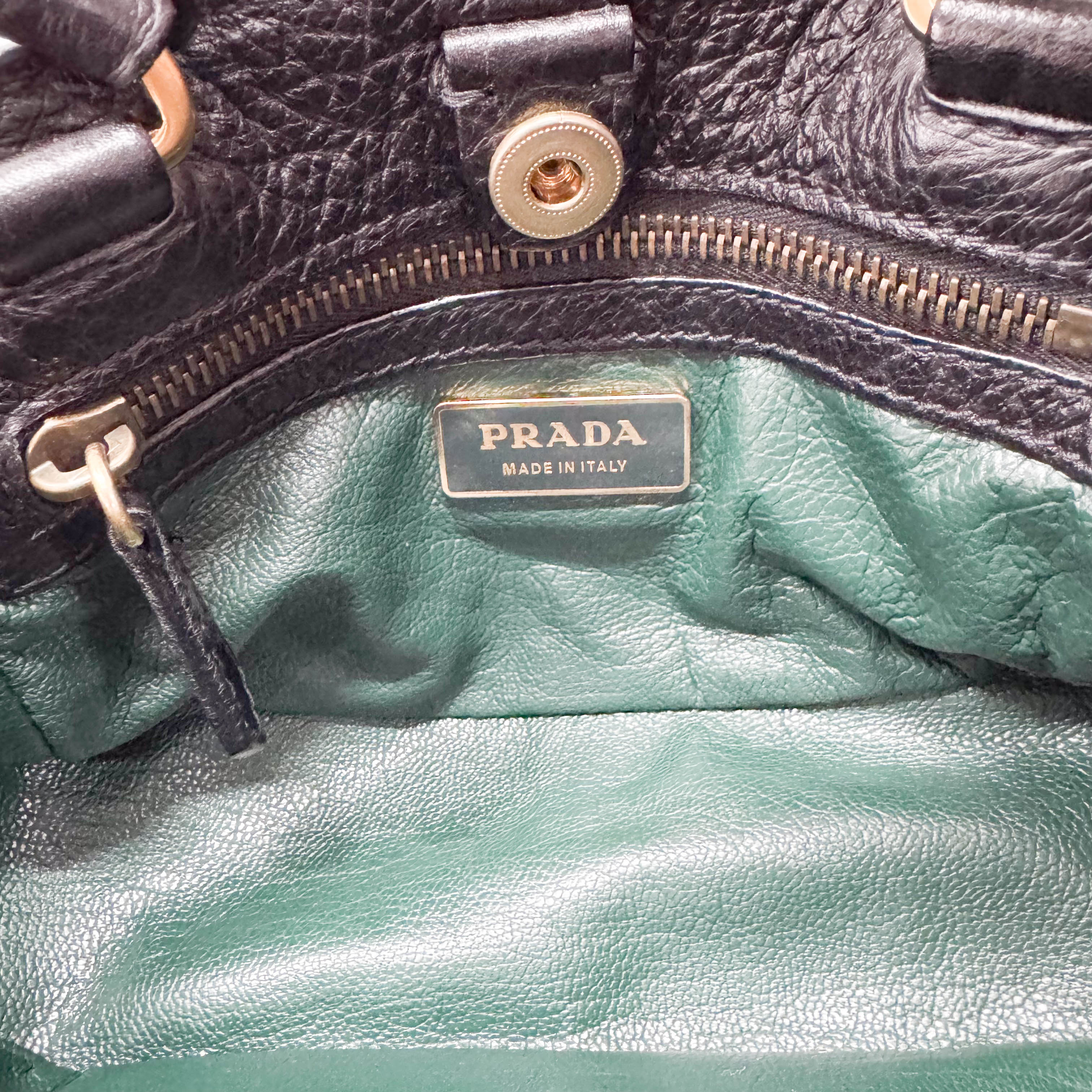 Mini Black Grain Calfskin Leather Handbag