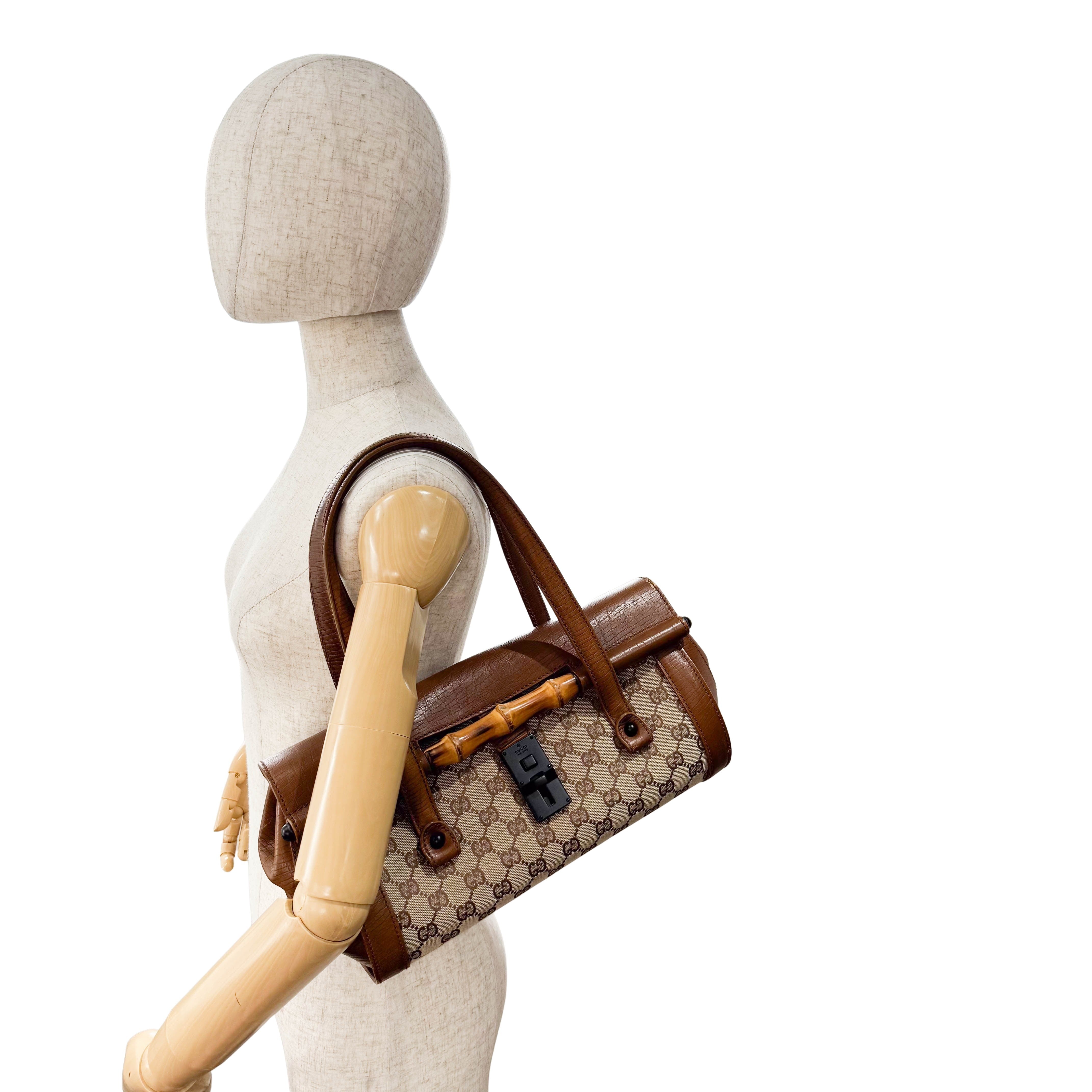 Bamboo Bullet Brown Leather Bag