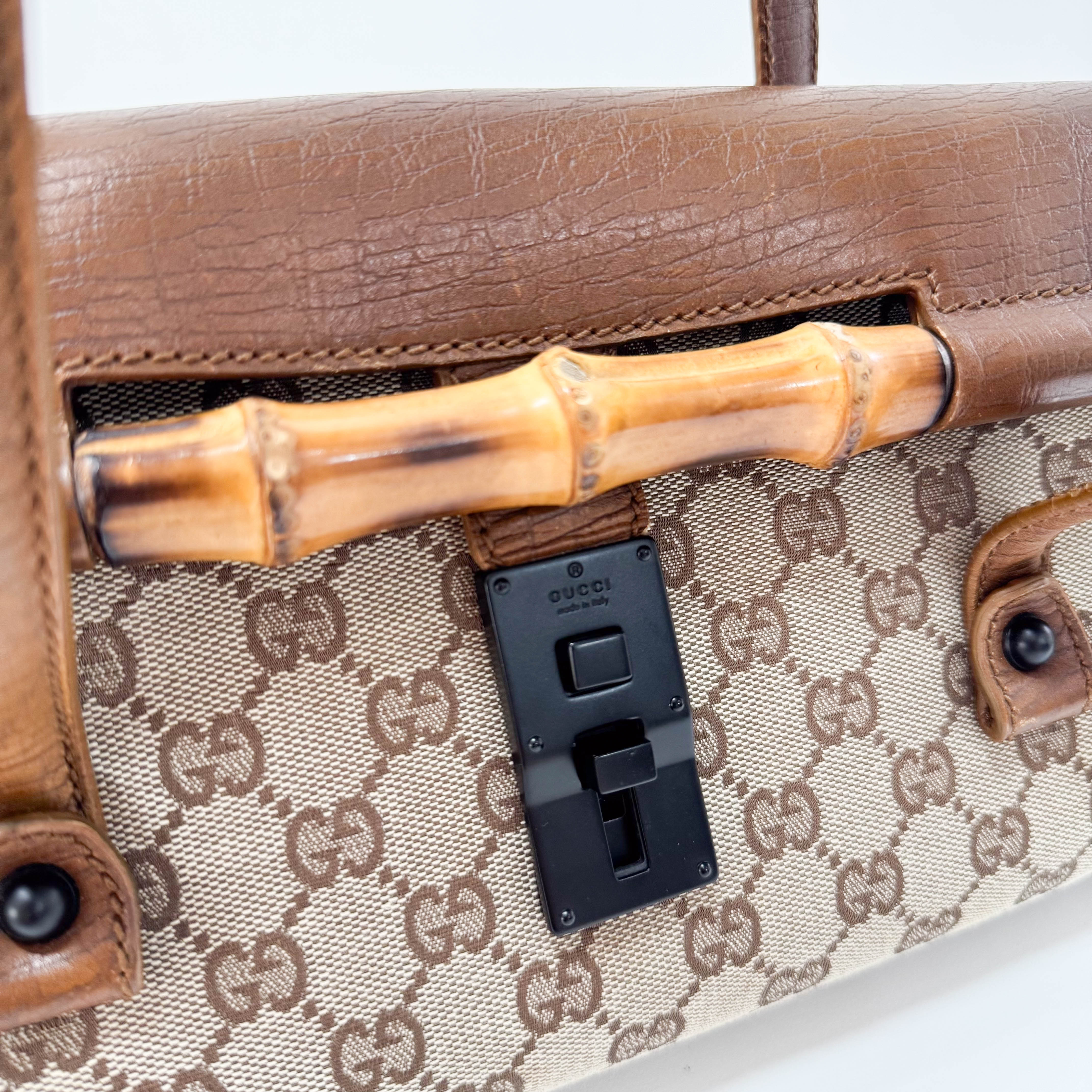 Bamboo Bullet Brown Leather Bag