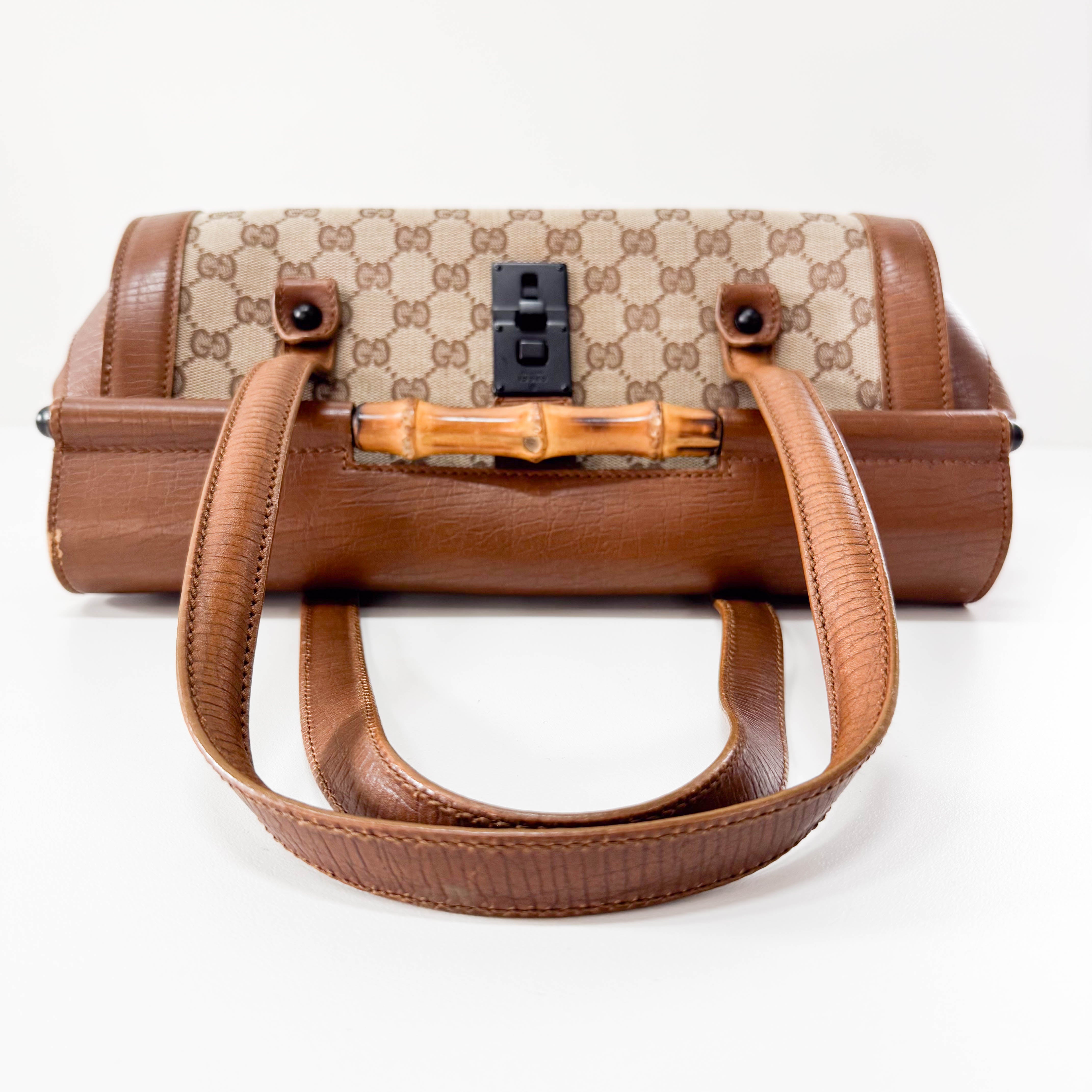 Bamboo Bullet Brown Leather Bag