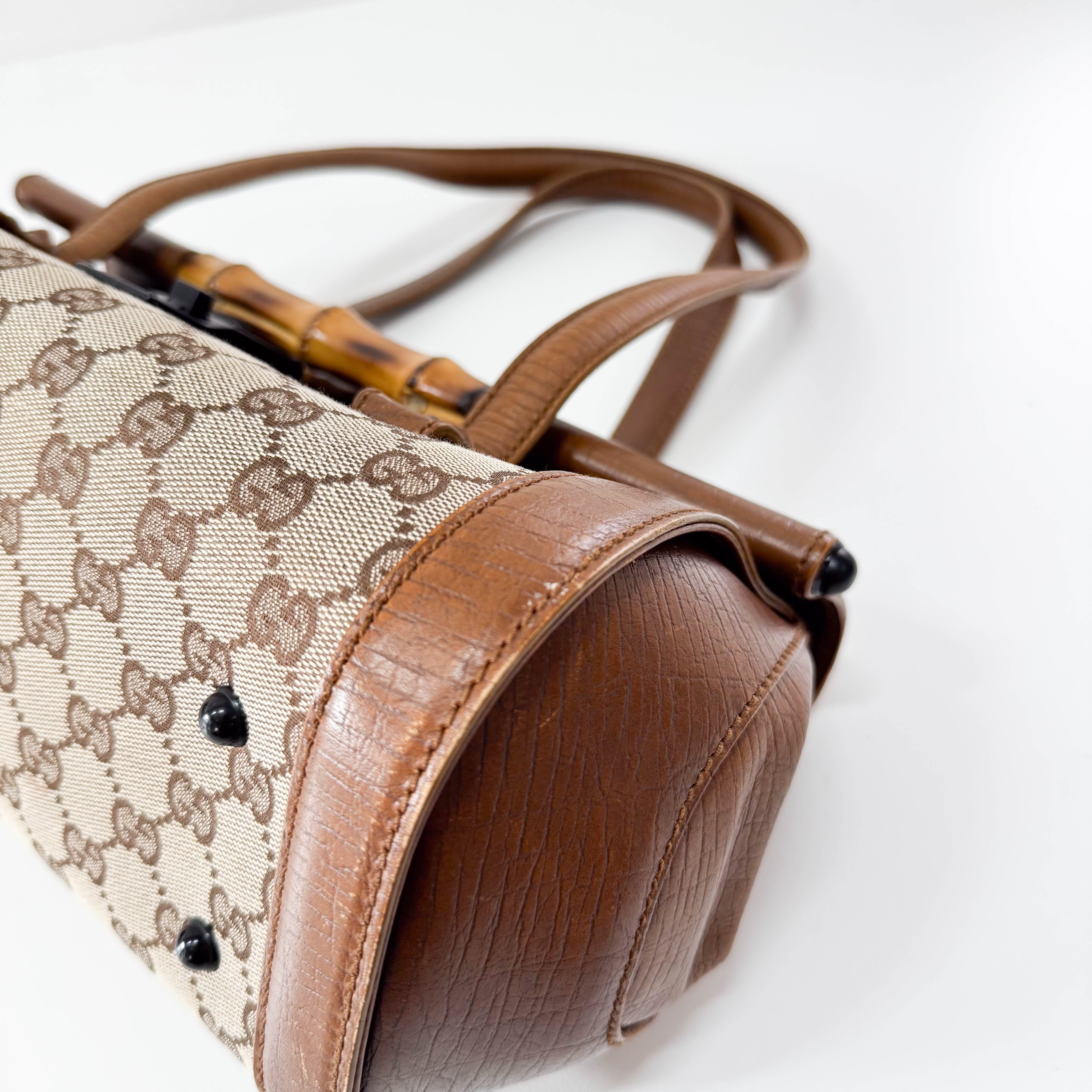 Bamboo Bullet Brown Leather Bag