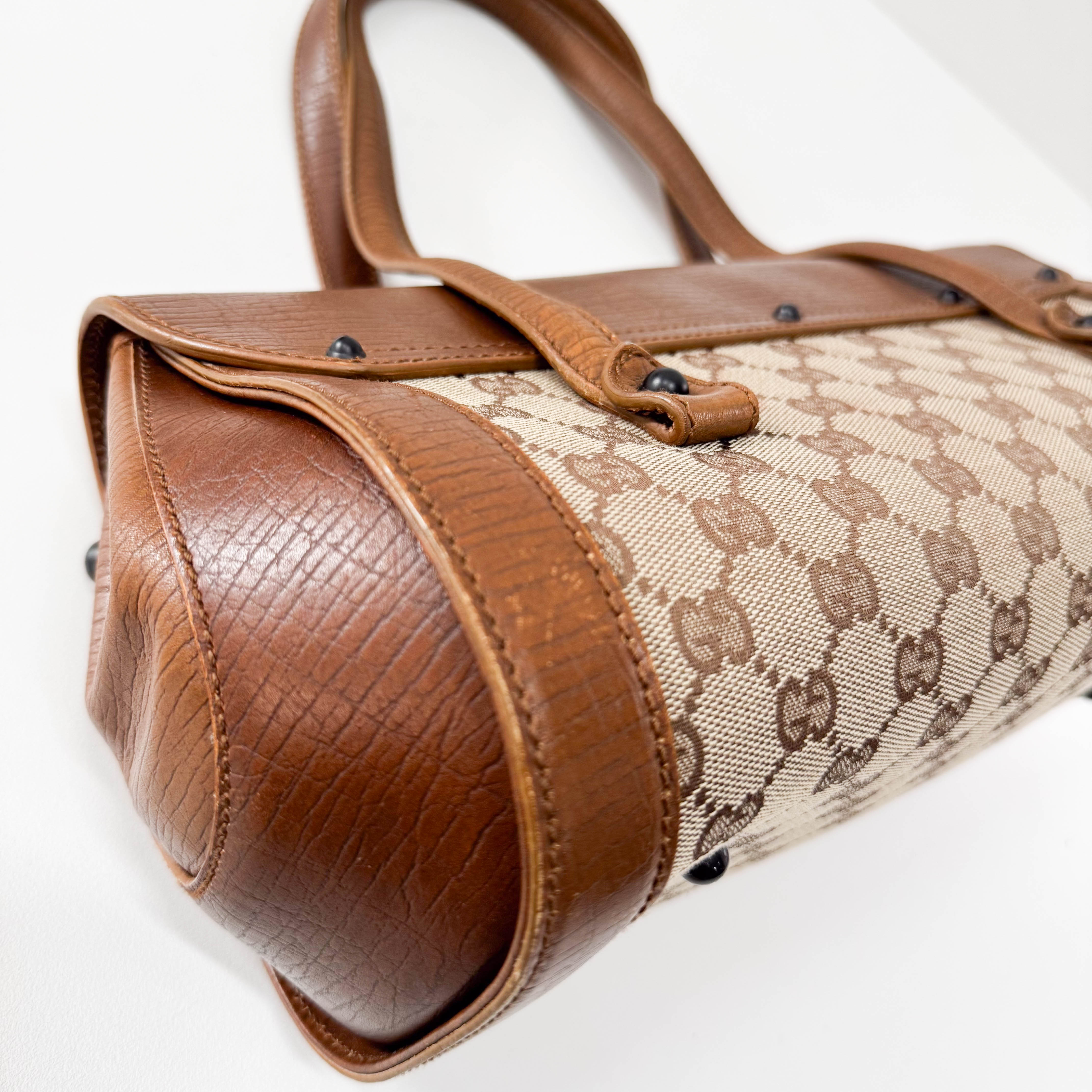 Bamboo Bullet Brown Leather Bag