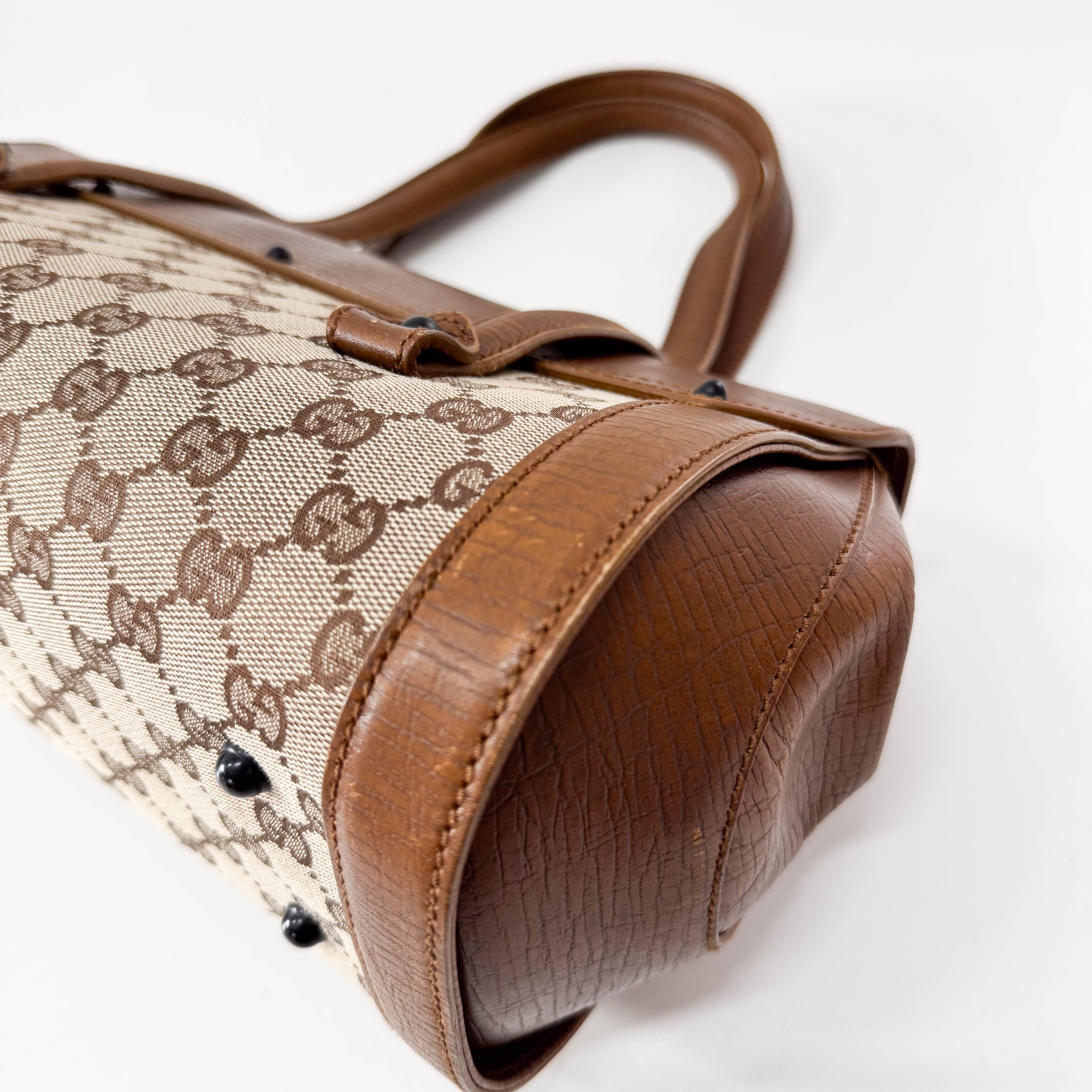 Bamboo Bullet Brown Leather Bag