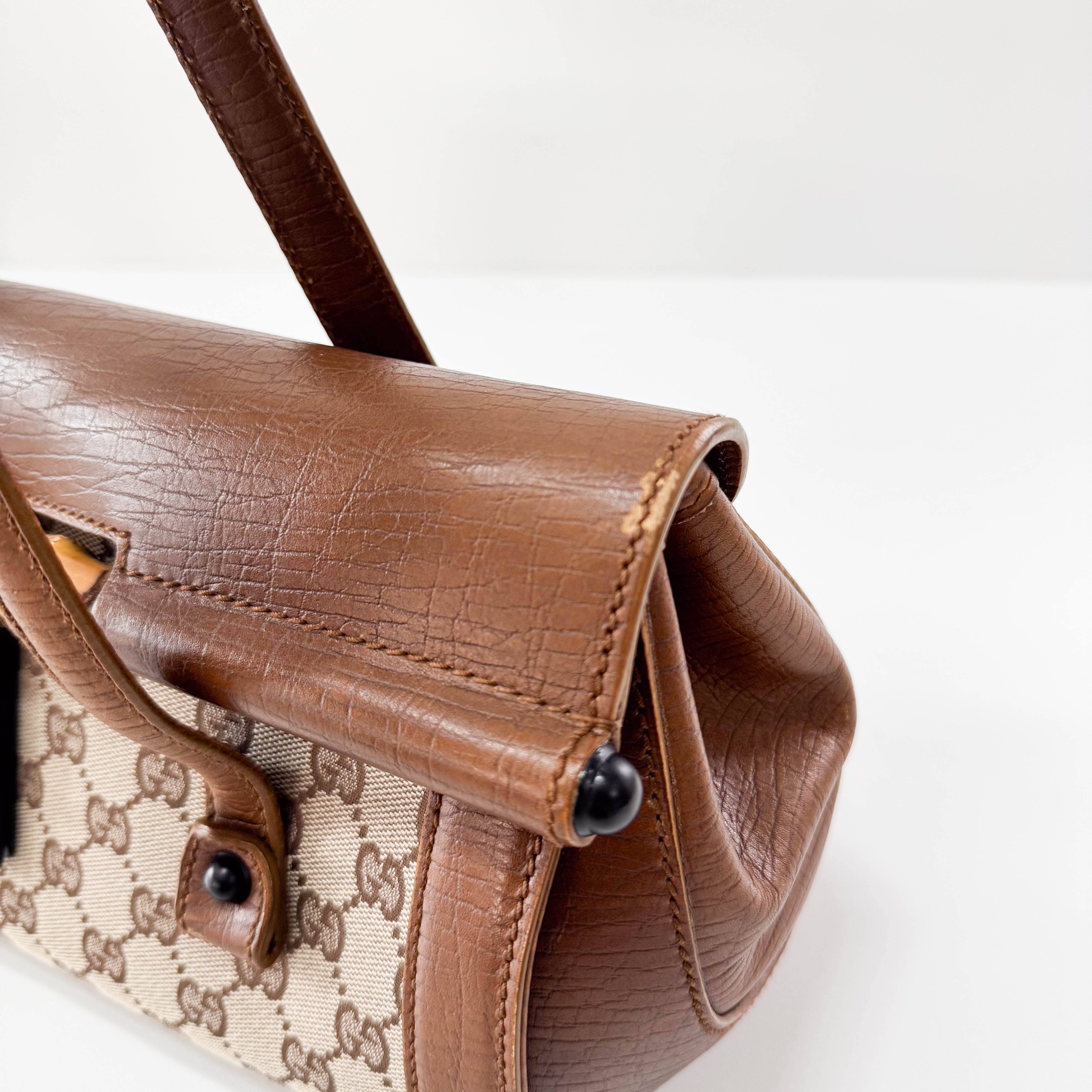 Bamboo Bullet Brown Leather Bag