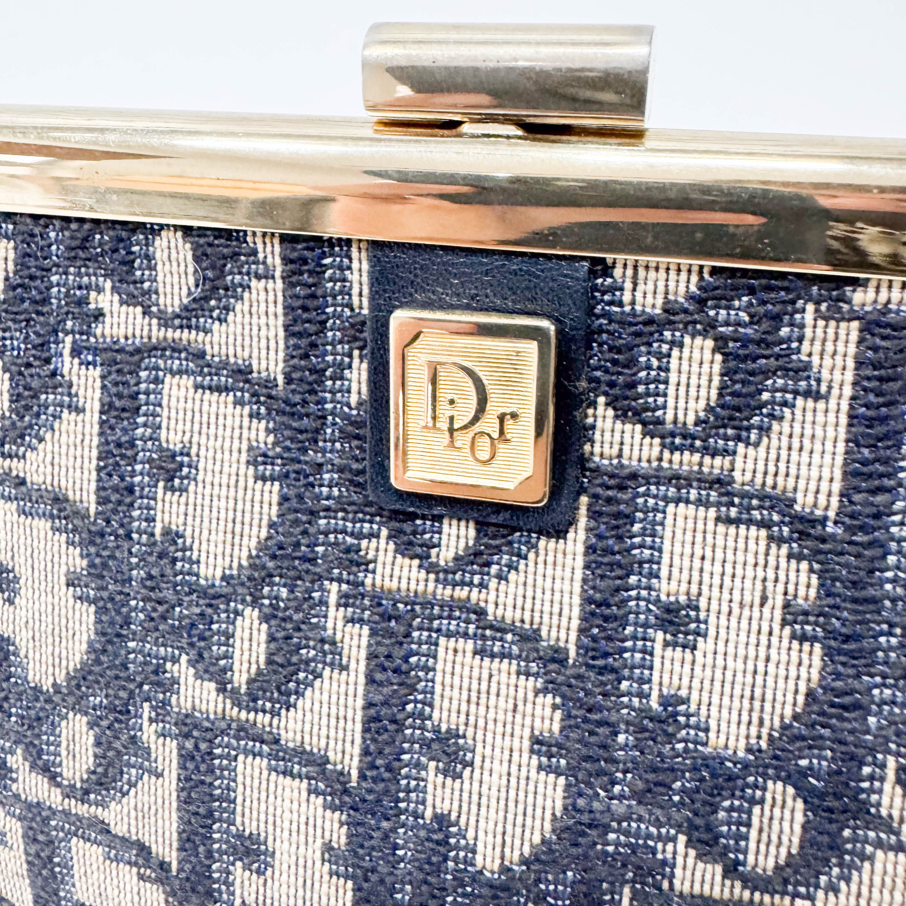 Trotter Navy Canvas Clutch Bag