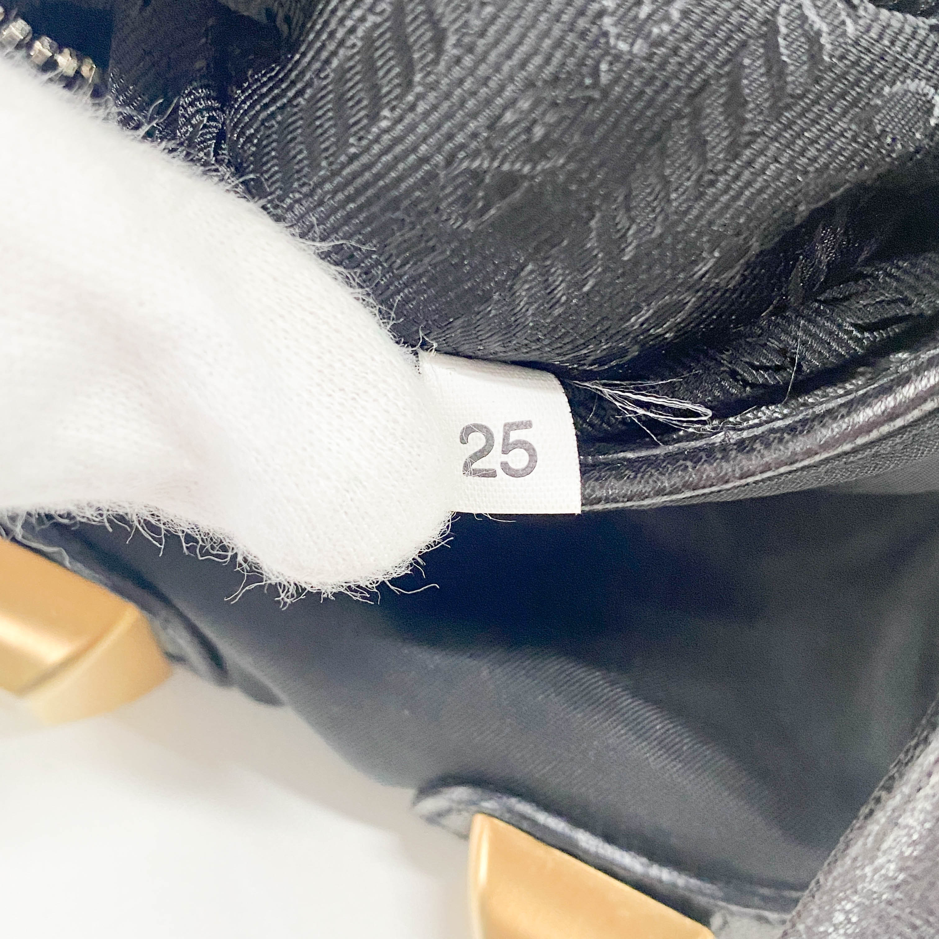 Mini Black Nylon & Leather Studs Shoulder Bag